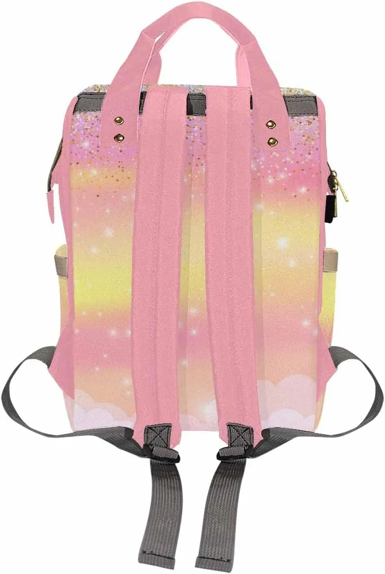 Artsadd Customized Diaper Backpacks Princess, Personalized Princess Diaper Bags Custom Travel Nappy Mommy Bags Backpack with Name for Mother Aunt Birthday Mother's Day