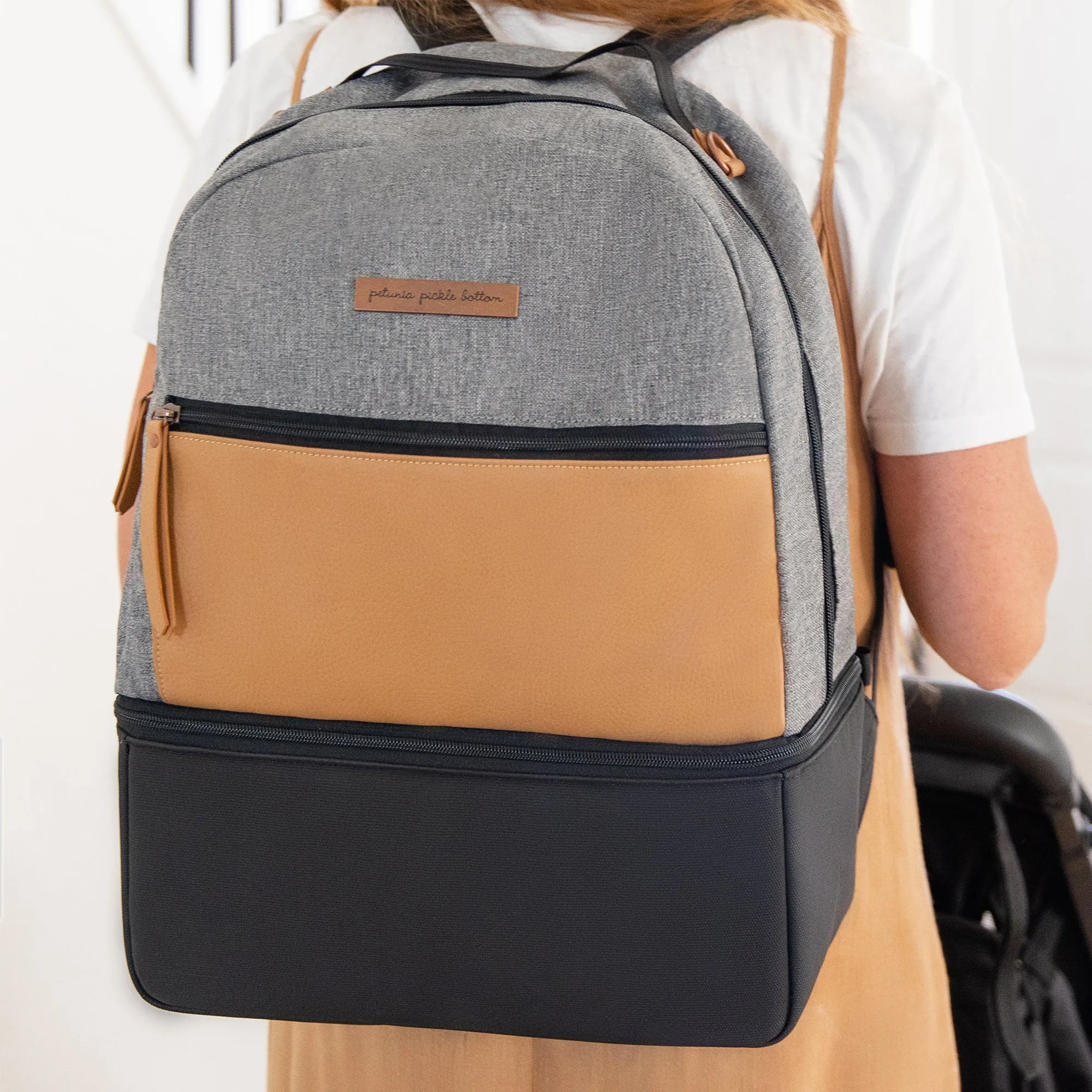 Axis Backpack in Graphite/Camel