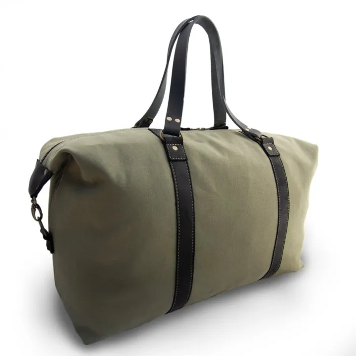 Bark And Mill Canvas Travel Bag | Olive