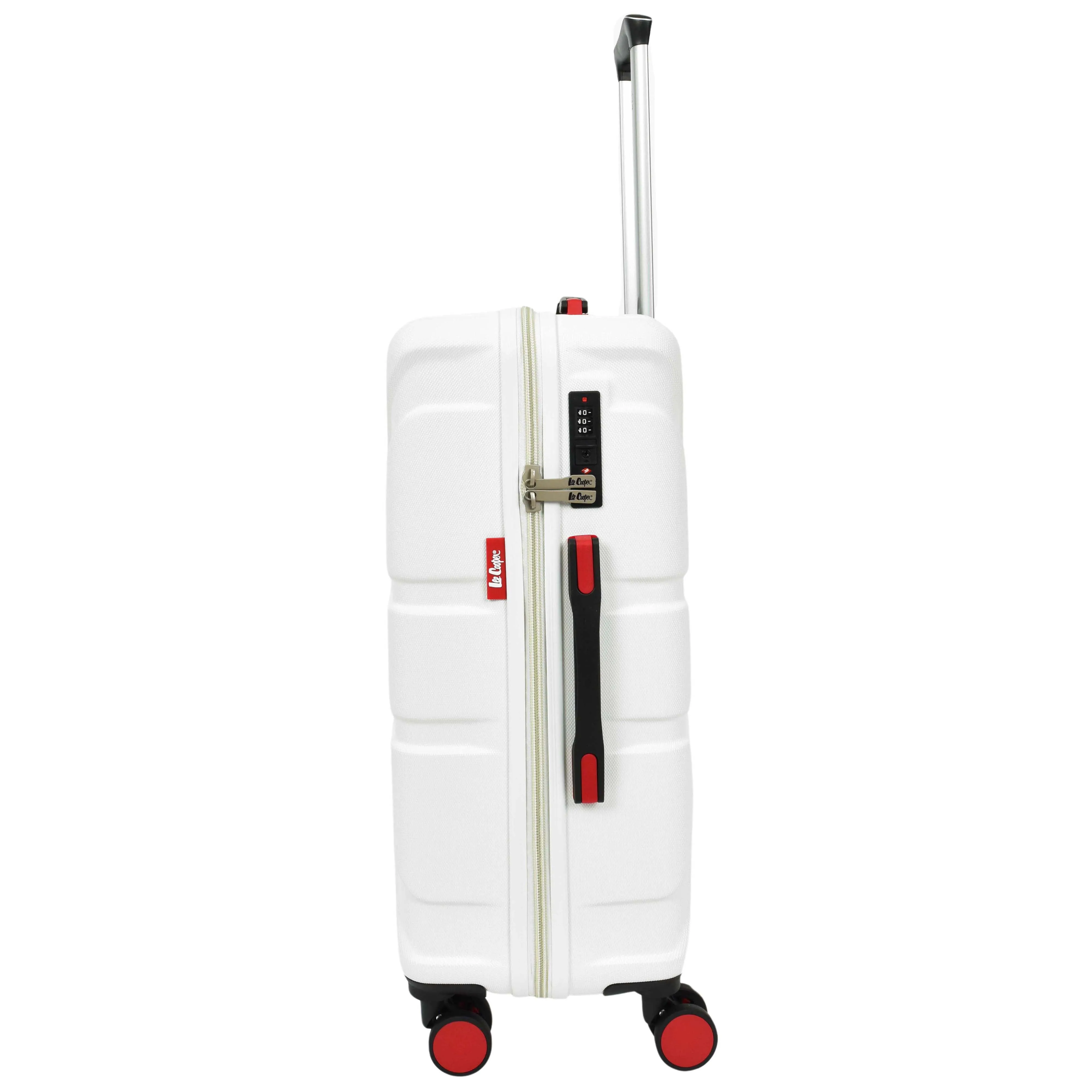 British Union Flag Pattern 8 Wheel Luggage Lightweight Hard Shell Suitcase AC311 White
