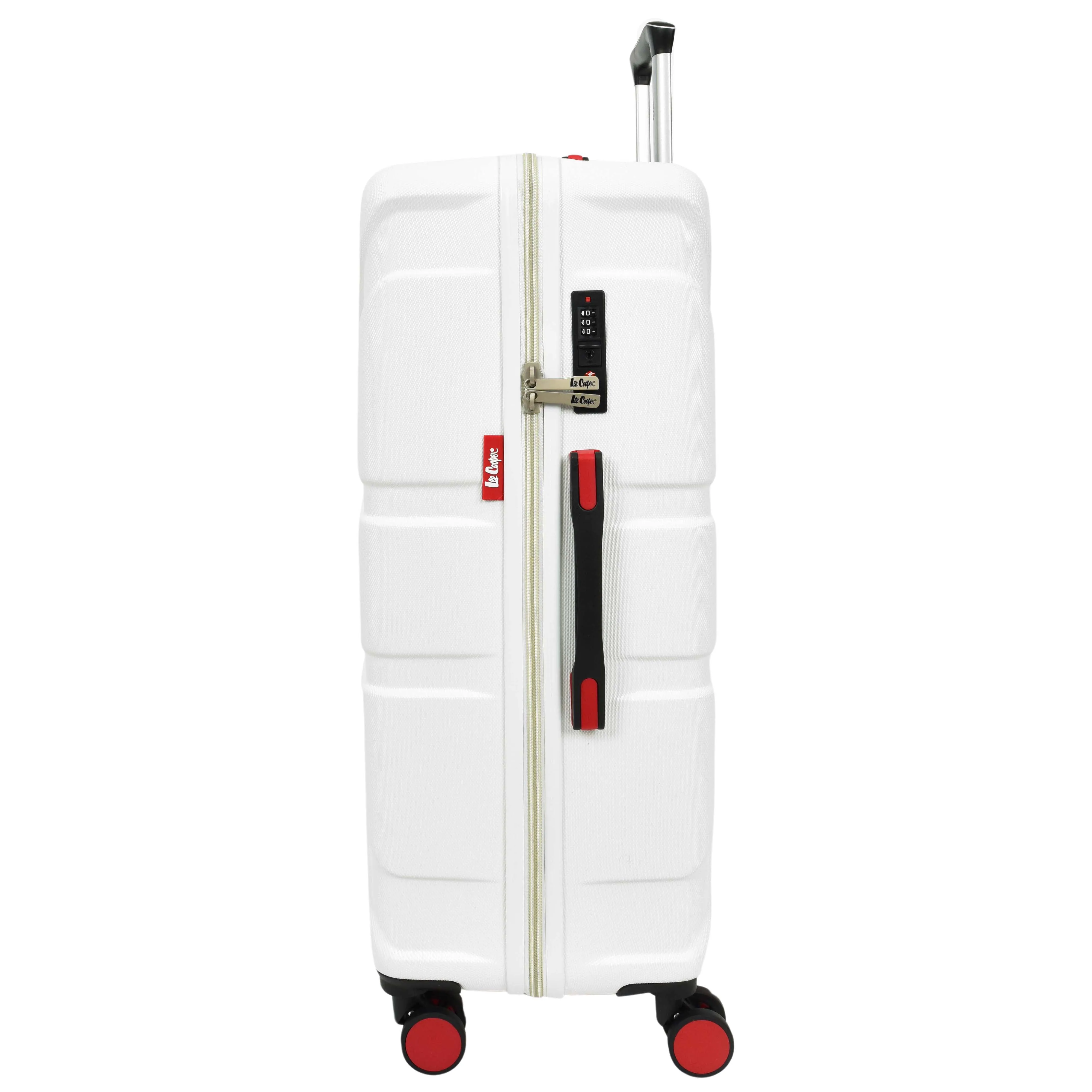 British Union Flag Pattern 8 Wheel Luggage Lightweight Hard Shell Suitcase AC311 White