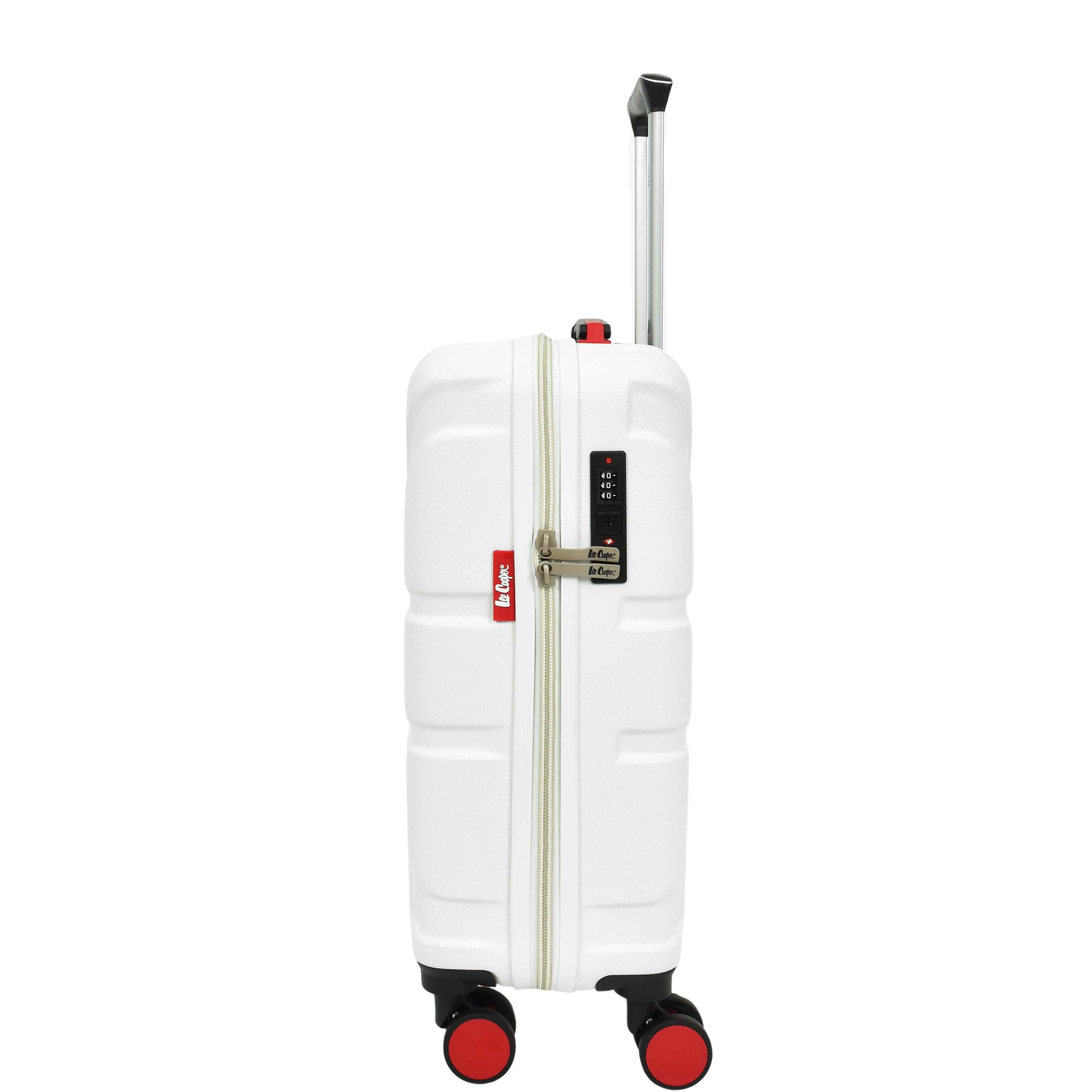 British Union Flag Pattern 8 Wheel Luggage Lightweight Hard Shell Suitcase AC311 White