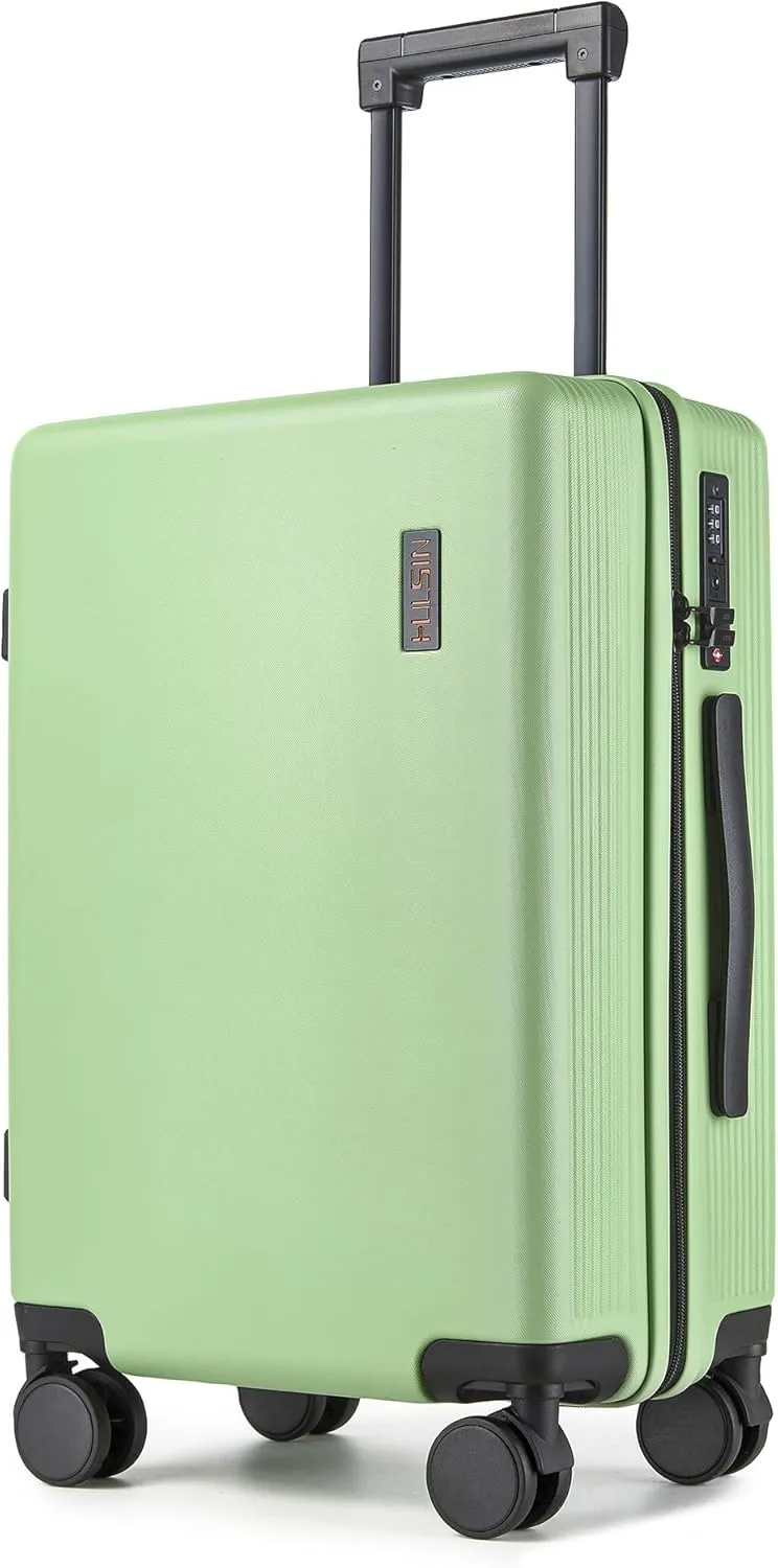 Carry on Luggage 22x14x9 Airline Approved, 20 Inch Carry-on Suitcase, Hard Shell Luggage with Spinner Wheels, Hardside Small Rolling Suitcase with TSA Lock for Travel (Green, 20-Inch)