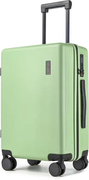 Carry on Luggage 22x14x9 Airline Approved, 20 Inch Carry-on Suitcase, Hard Shell Luggage with Spinner Wheels, Hardside Small Rolling Suitcase with TSA Lock for Travel (Green, 20-Inch)