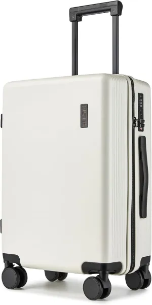 Carry on Luggage 22x14x9 Airline Approved, 20 Inch Carry-on Suitcase, Hard Shell Luggage with Spinner Wheels, Hardside Small Rolling Suitcase with TSA Lock for Travel (White, 20-Inch)