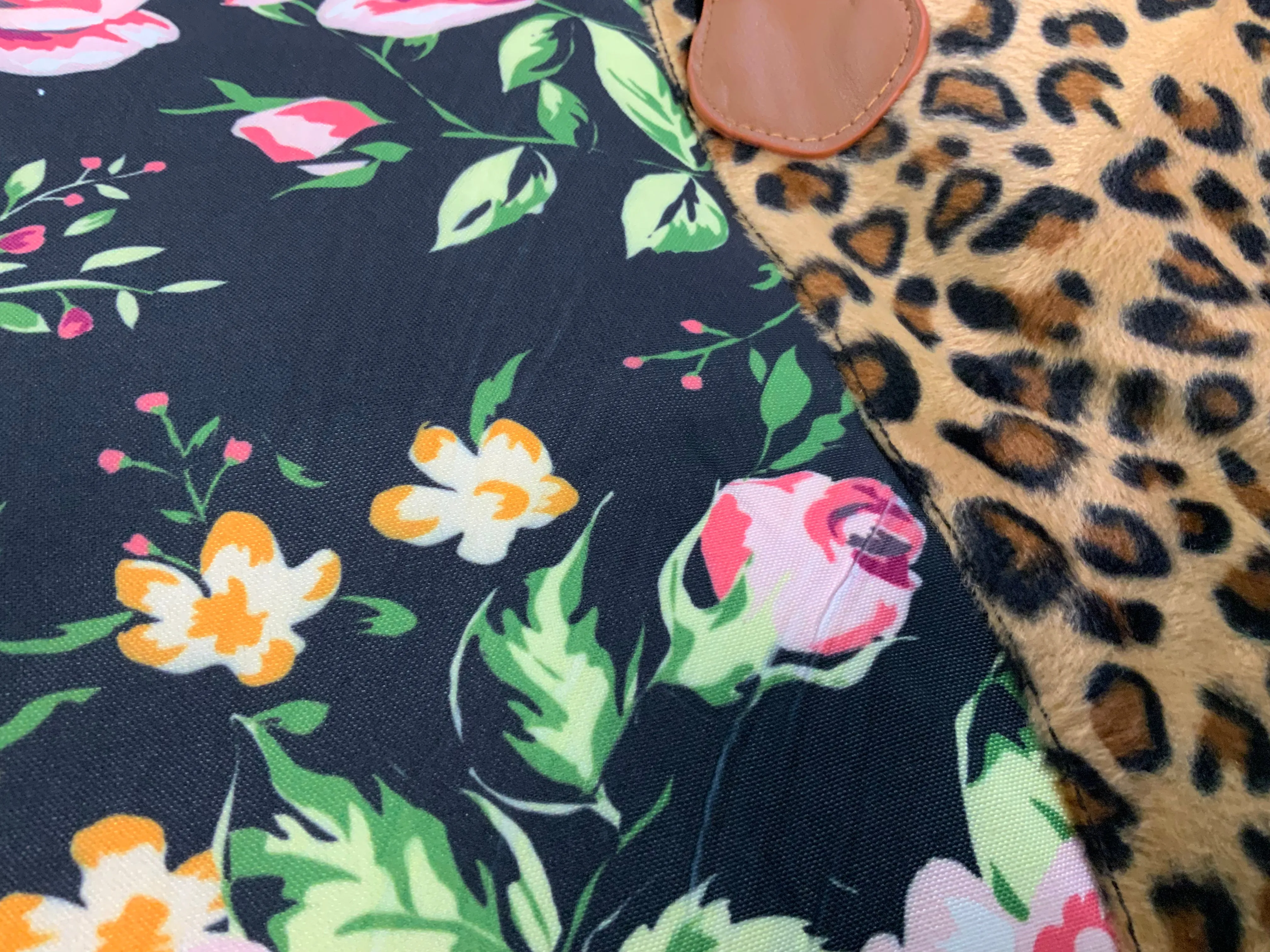 Floral and Faux Fur Leopard Weekender ( flaw)
