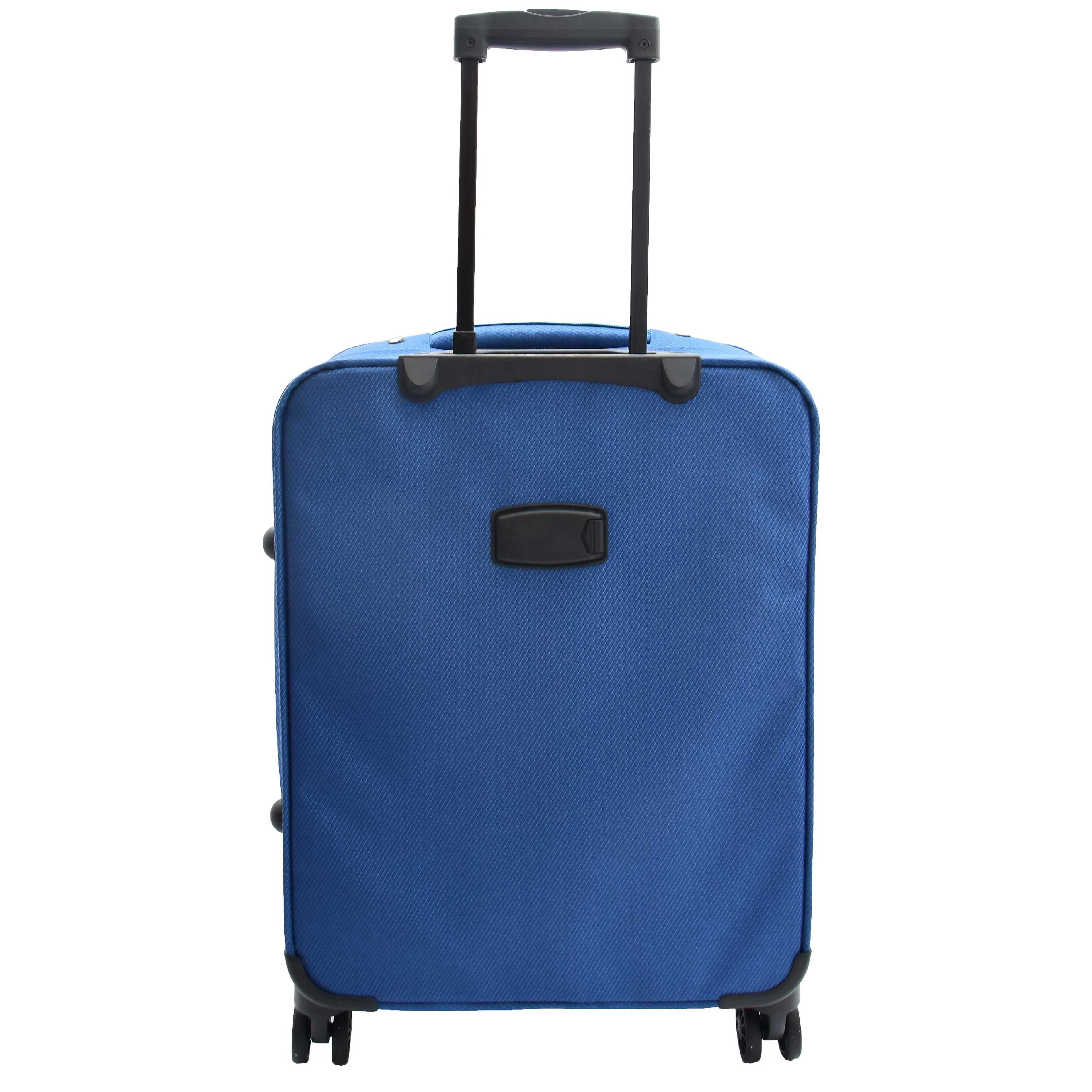 Four Wheel Suitcases Lightweight Soft Expandable Luggage Cosmic Blue