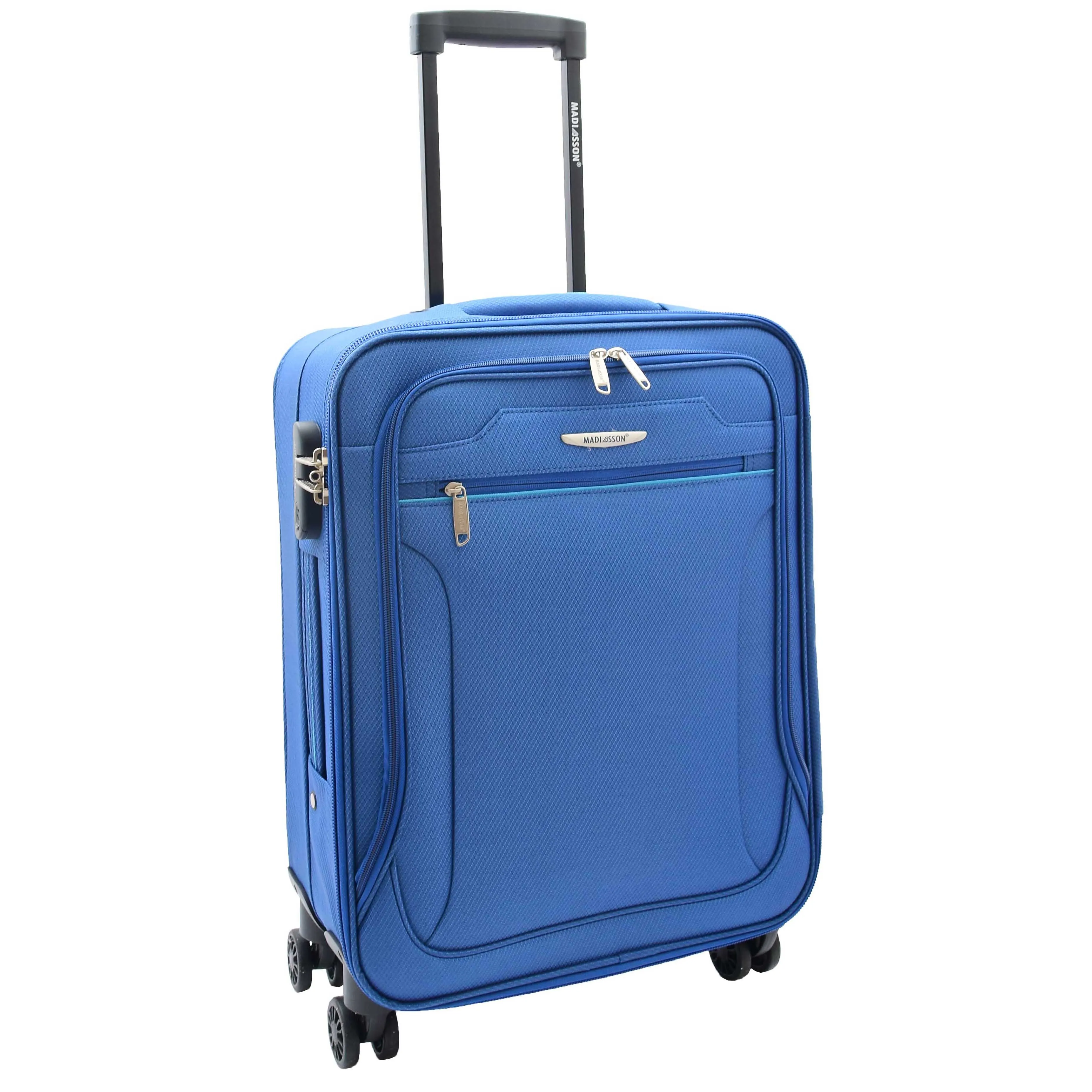 Four Wheel Suitcases Lightweight Soft Expandable Luggage Cosmic Blue