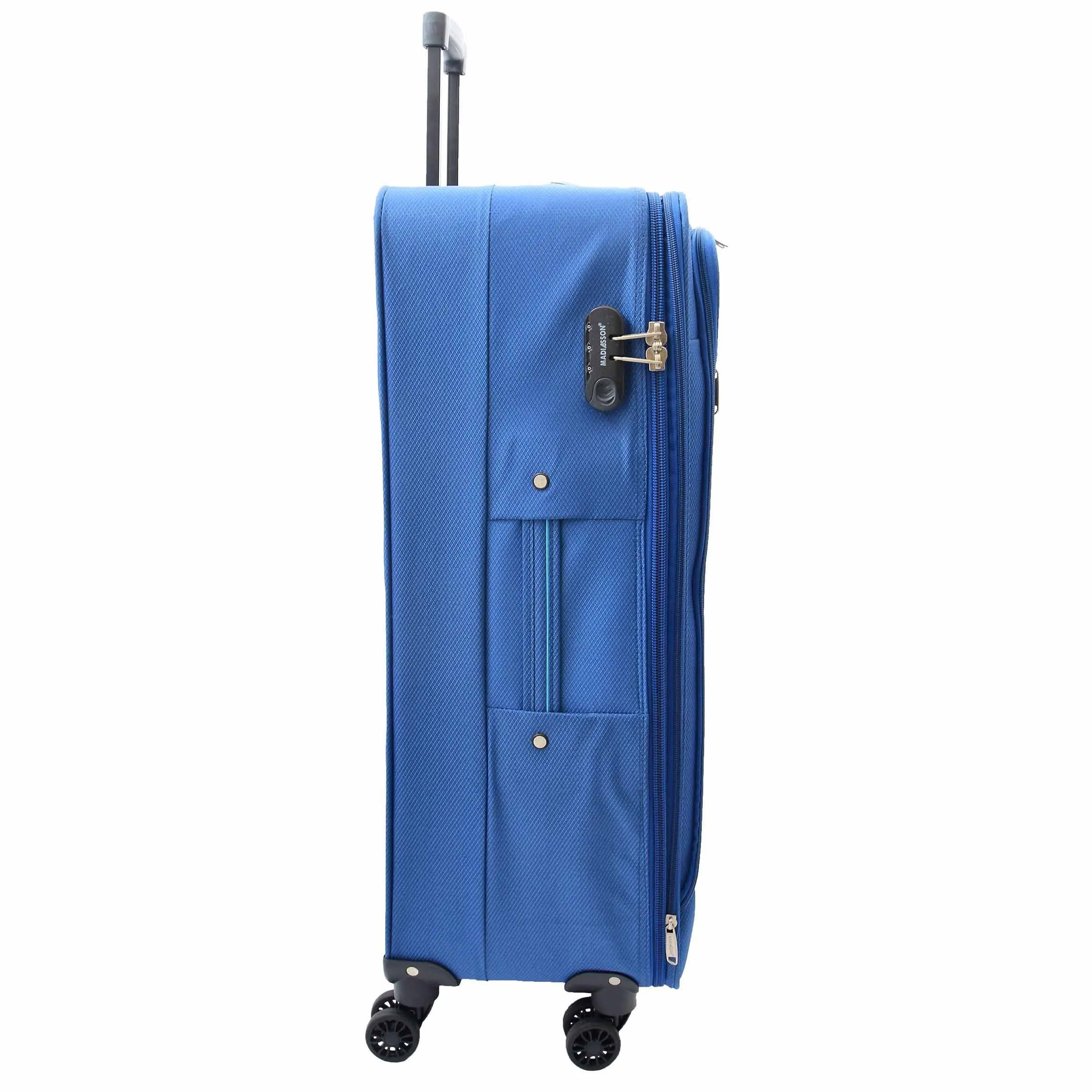 Four Wheel Suitcases Lightweight Soft Expandable Luggage Cosmic Blue