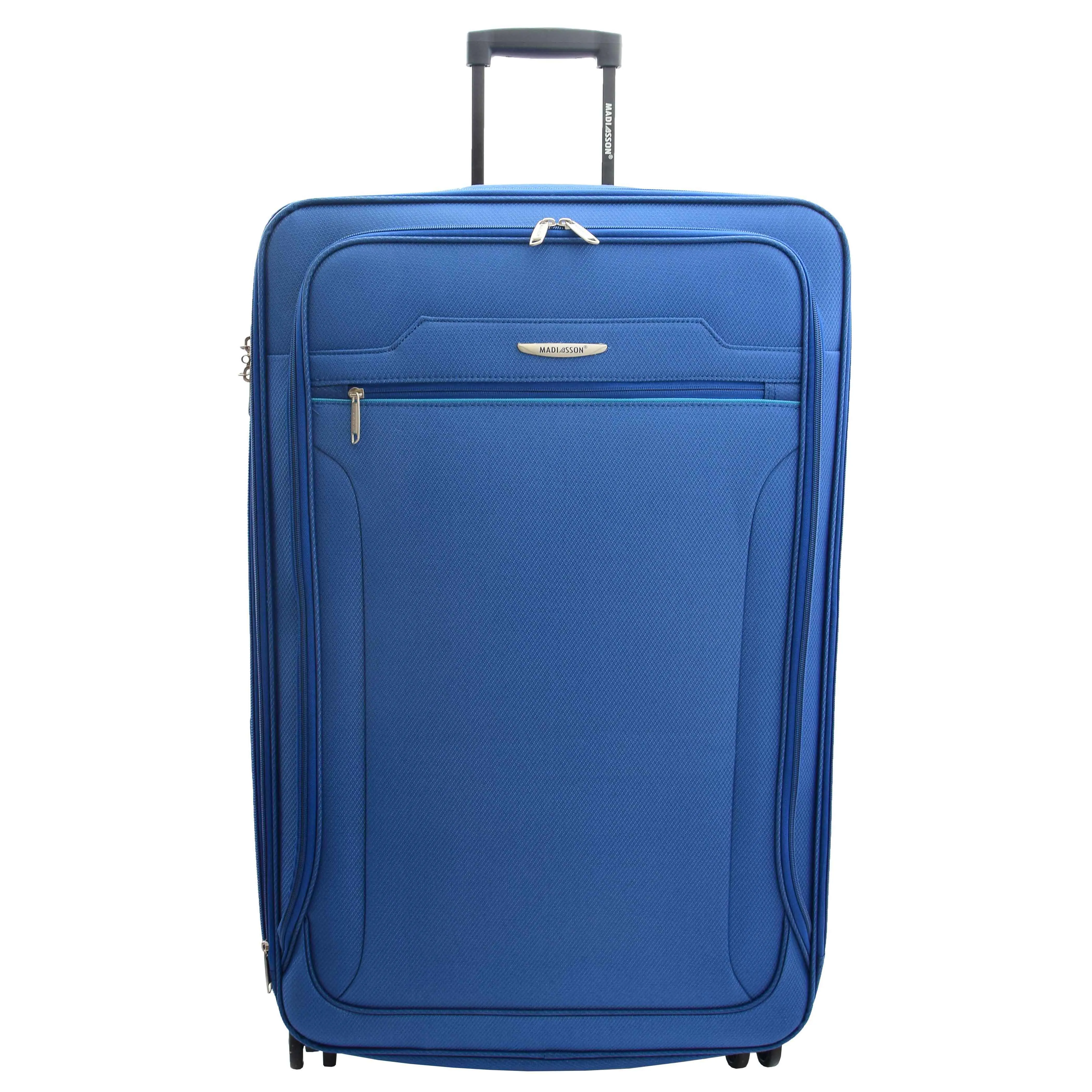Four Wheel Suitcases Lightweight Soft Expandable Luggage Cosmic Blue