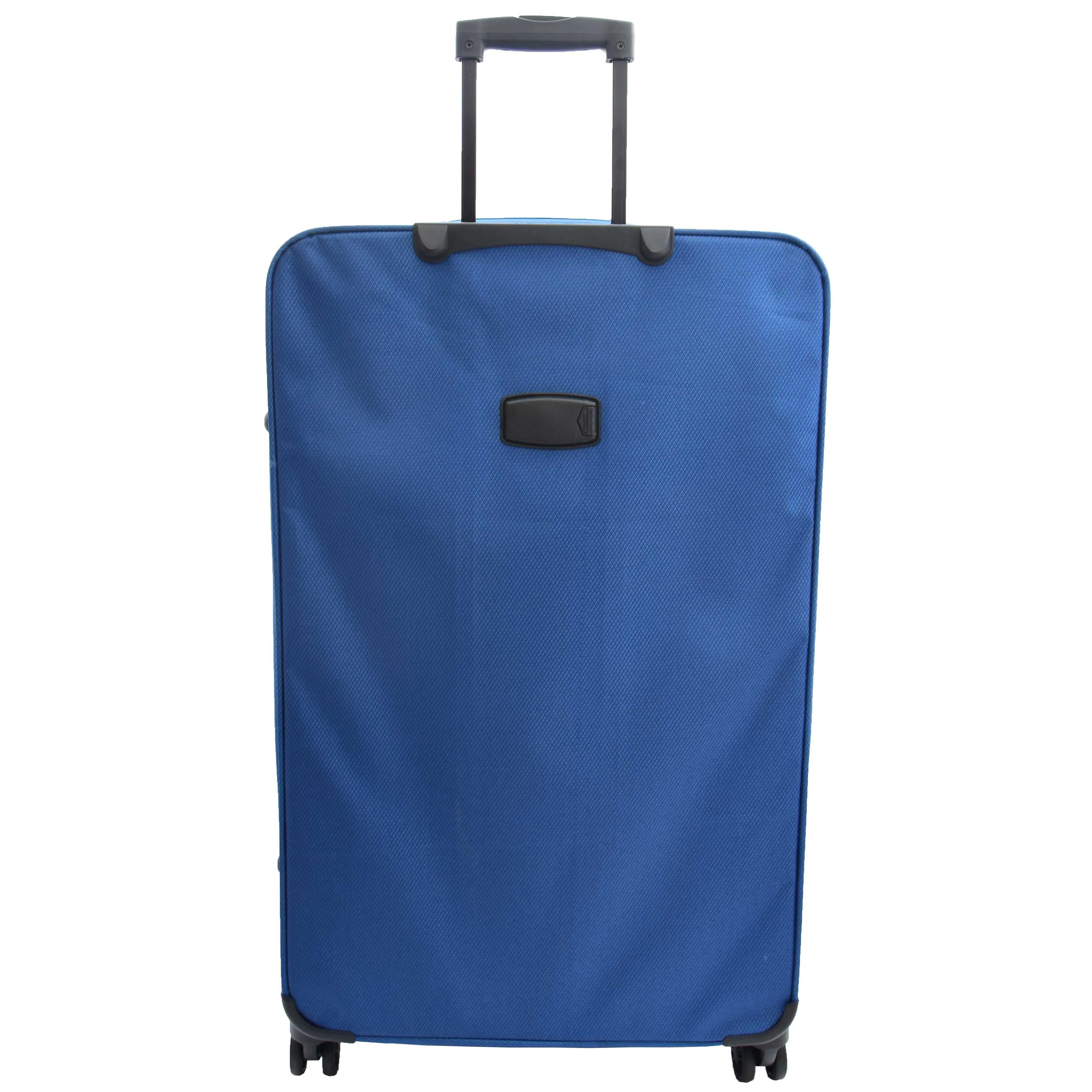 Four Wheel Suitcases Lightweight Soft Expandable Luggage Cosmic Blue