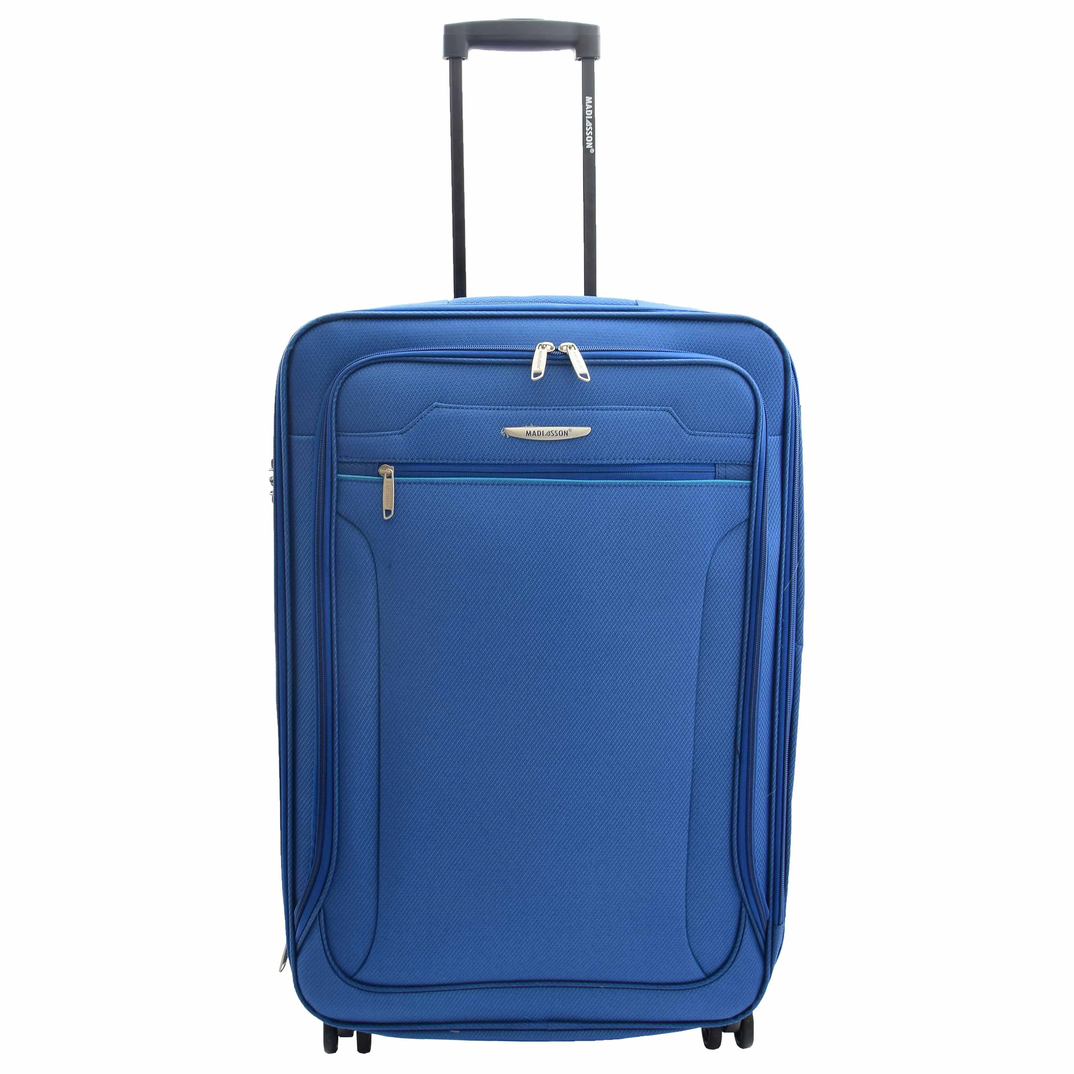 Four Wheel Suitcases Lightweight Soft Expandable Luggage Cosmic Blue