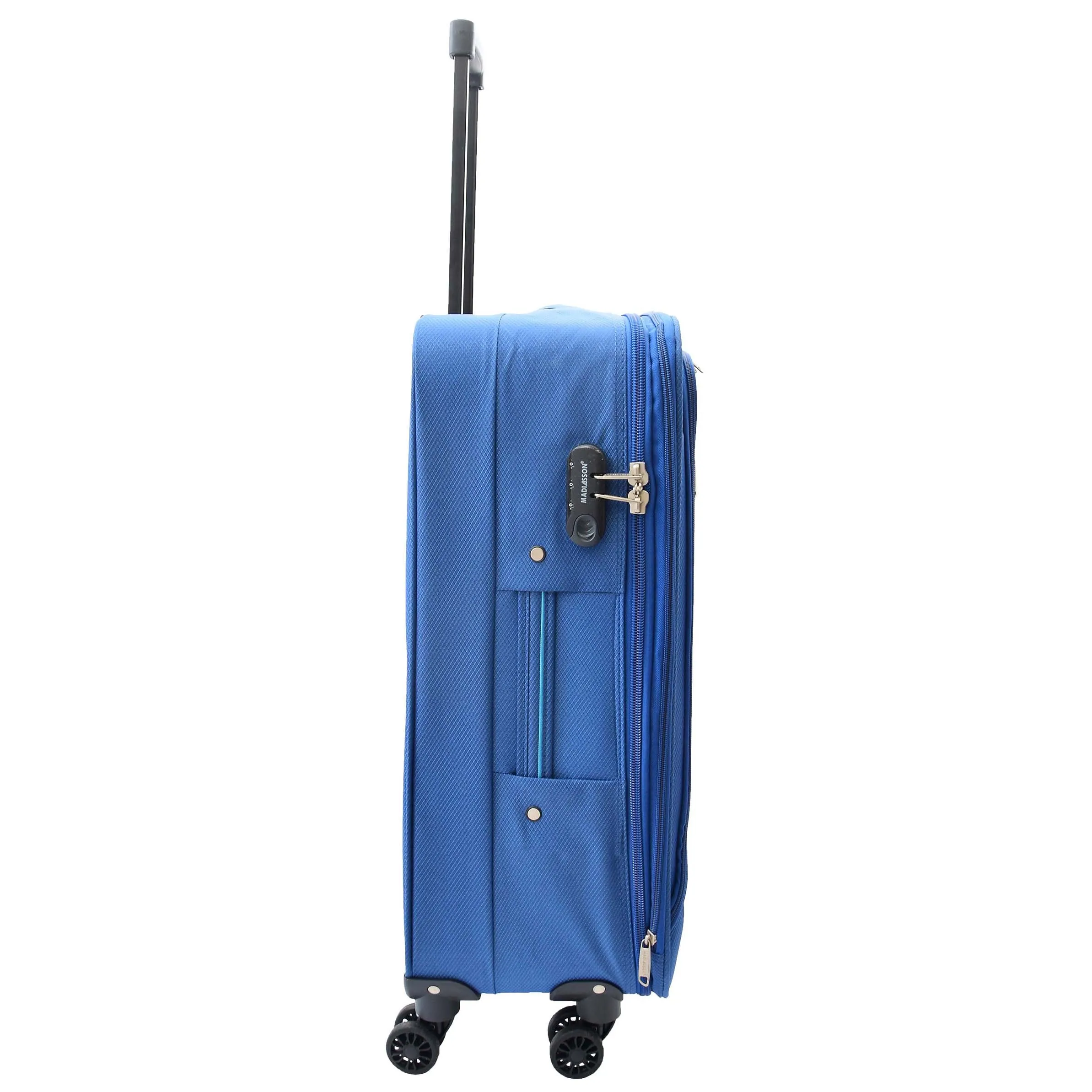 Four Wheel Suitcases Lightweight Soft Expandable Luggage Cosmic Blue