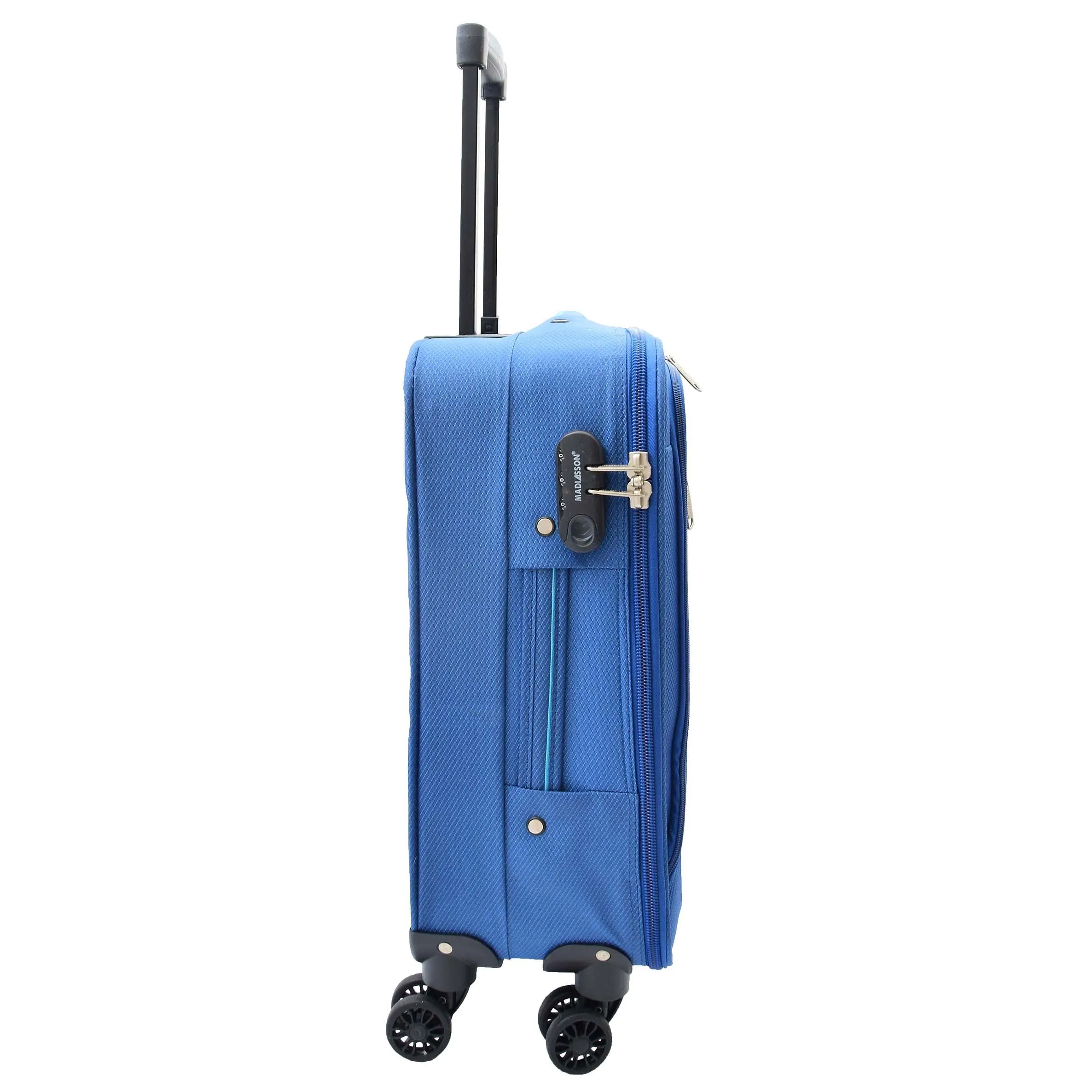 Four Wheel Suitcases Lightweight Soft Expandable Luggage Cosmic Blue