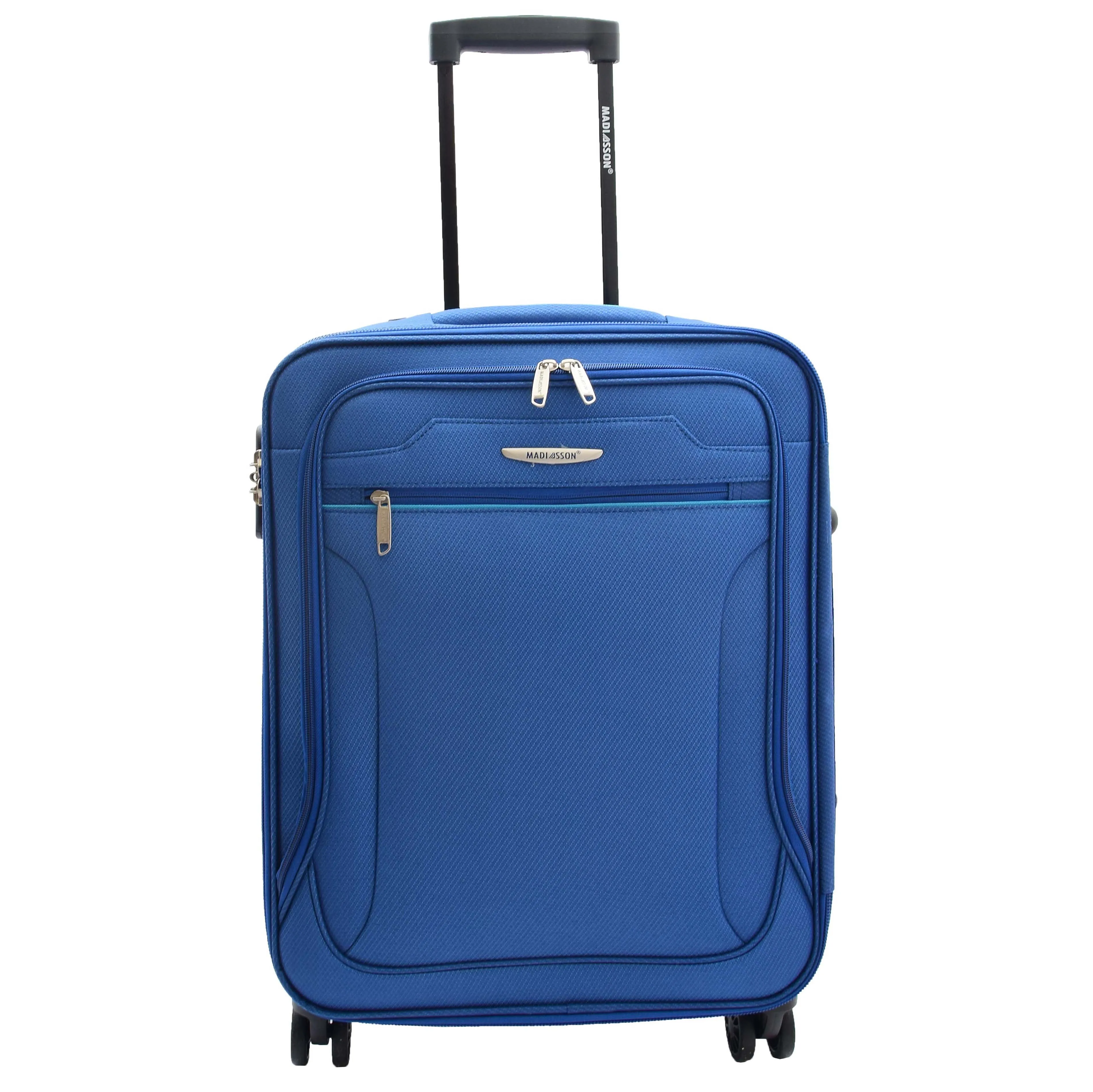 Four Wheel Suitcases Lightweight Soft Expandable Luggage Cosmic Blue