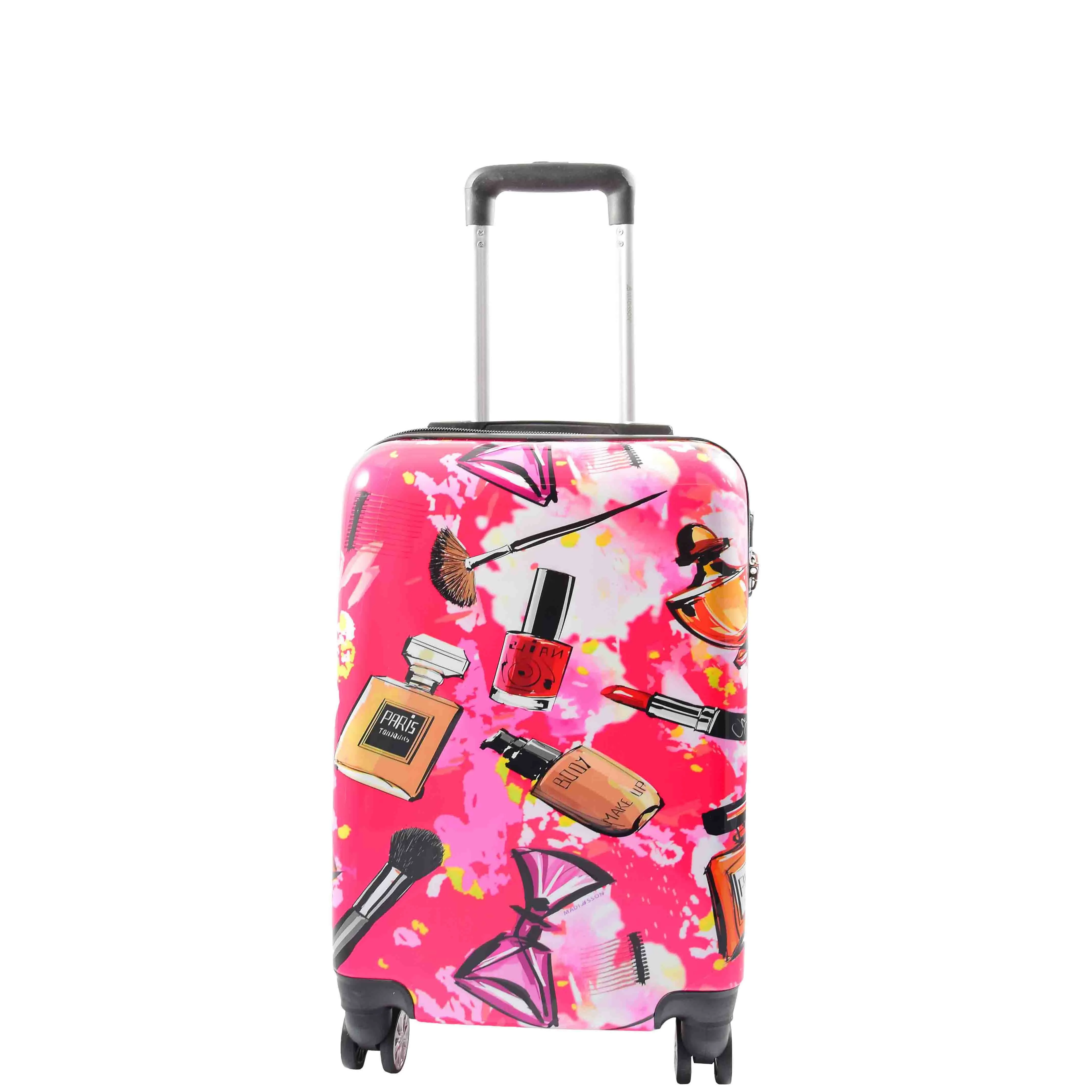 Four Wheels Hard Shell Make Up Print Luggage VIANA