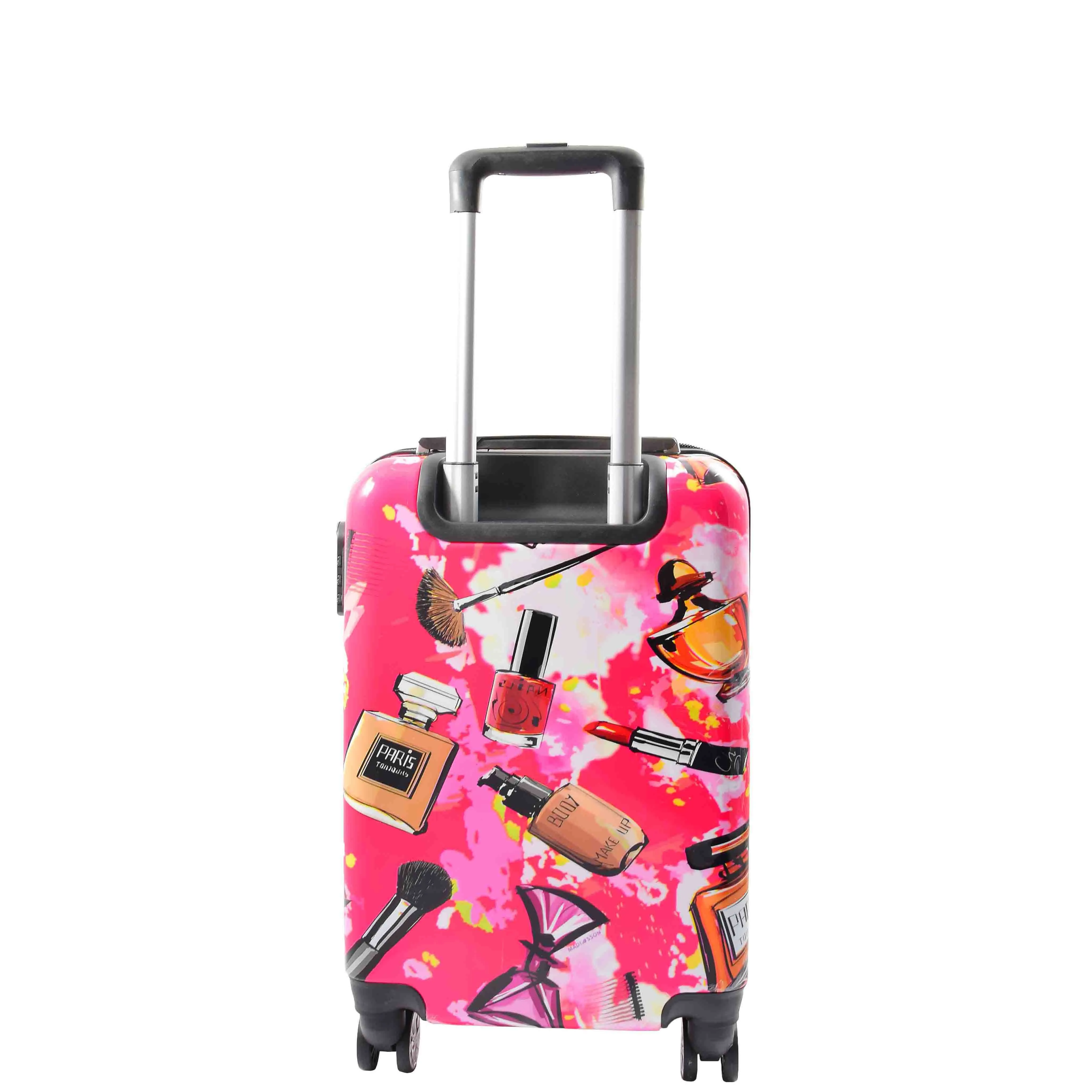 Four Wheels Hard Shell Make Up Print Luggage VIANA