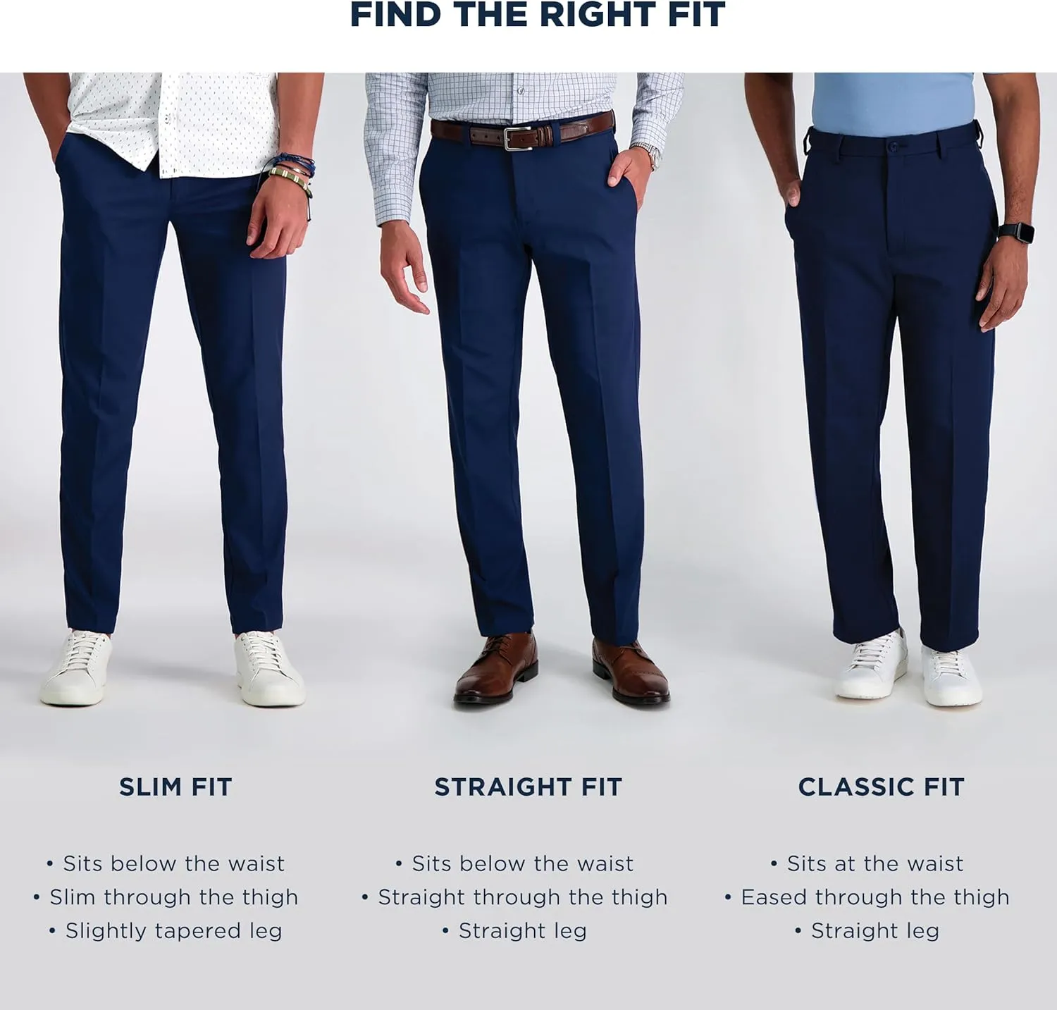 Haggar Men's Big and Tall Work to Weekend Hidden Expandable Waist Classif fit Flat and Pleated Front Pant