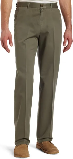 Haggar Men's Work to Weekend Hidden Expandable Waist No Iron Flat Front Pant