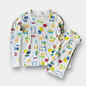 Hanna Andersson White Vacation Pajamas 130 cm 8