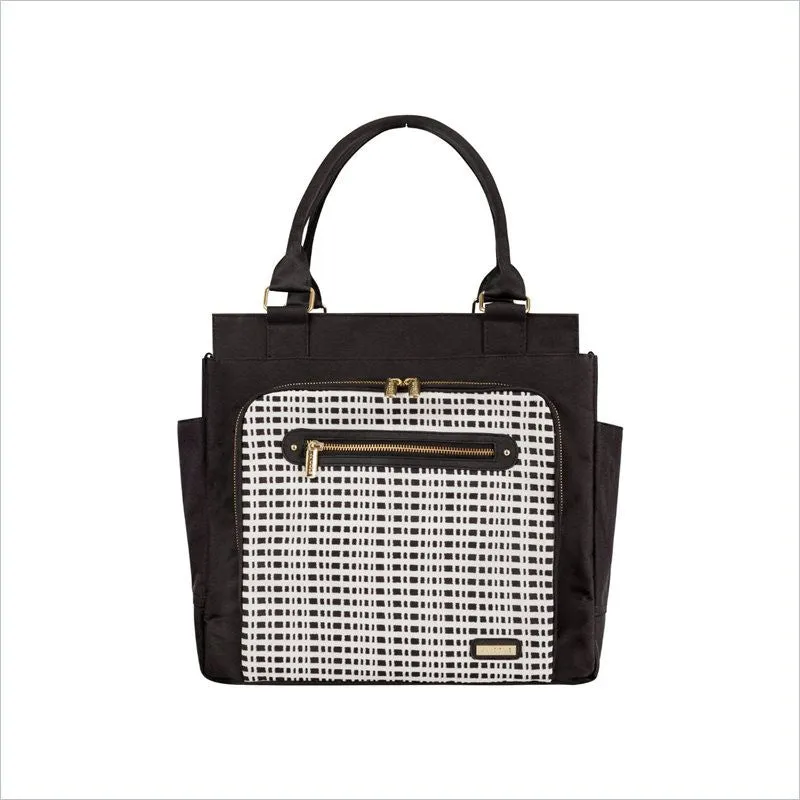 JJ Cole Freeman Diaper Bag in Black and Cream