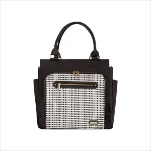 JJ Cole Freeman Diaper Bag in Black and Cream