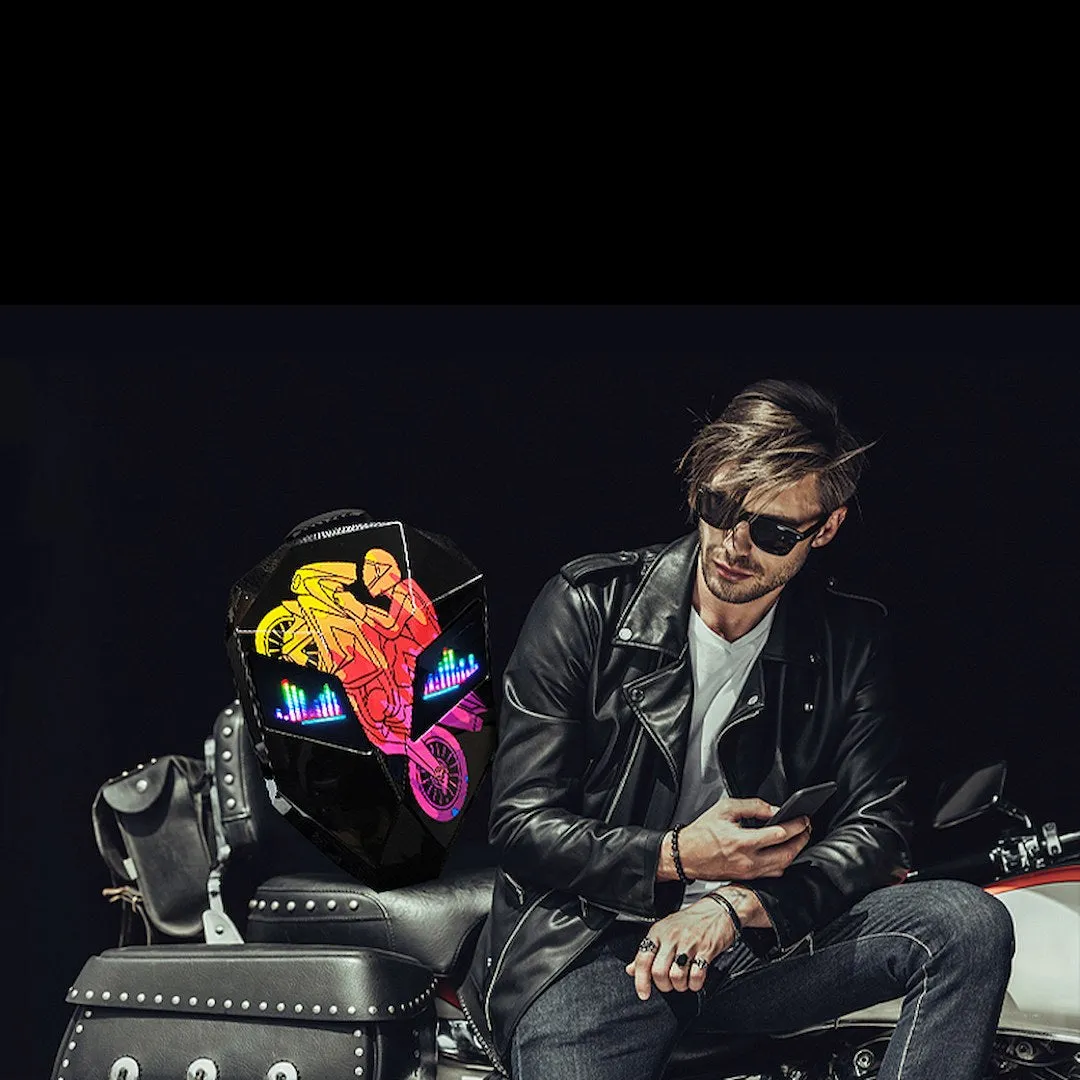 Knight LED Motorcycle Backpack - Masked Design