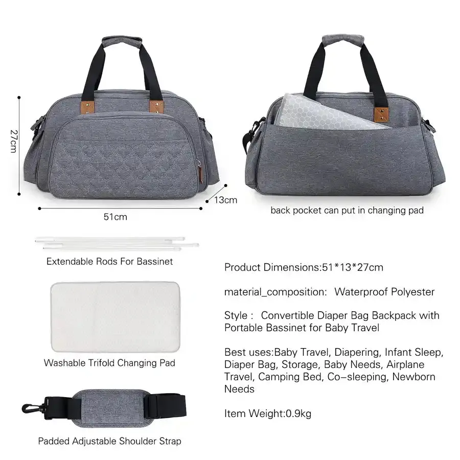 Little Story Bed in a Bag Quilted (Grey)