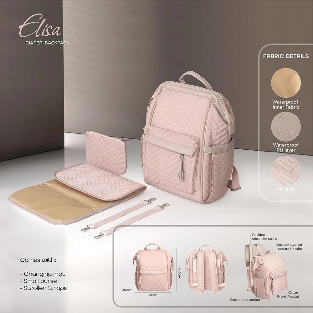 Moon Elisa Diaper Backpack (Pink)