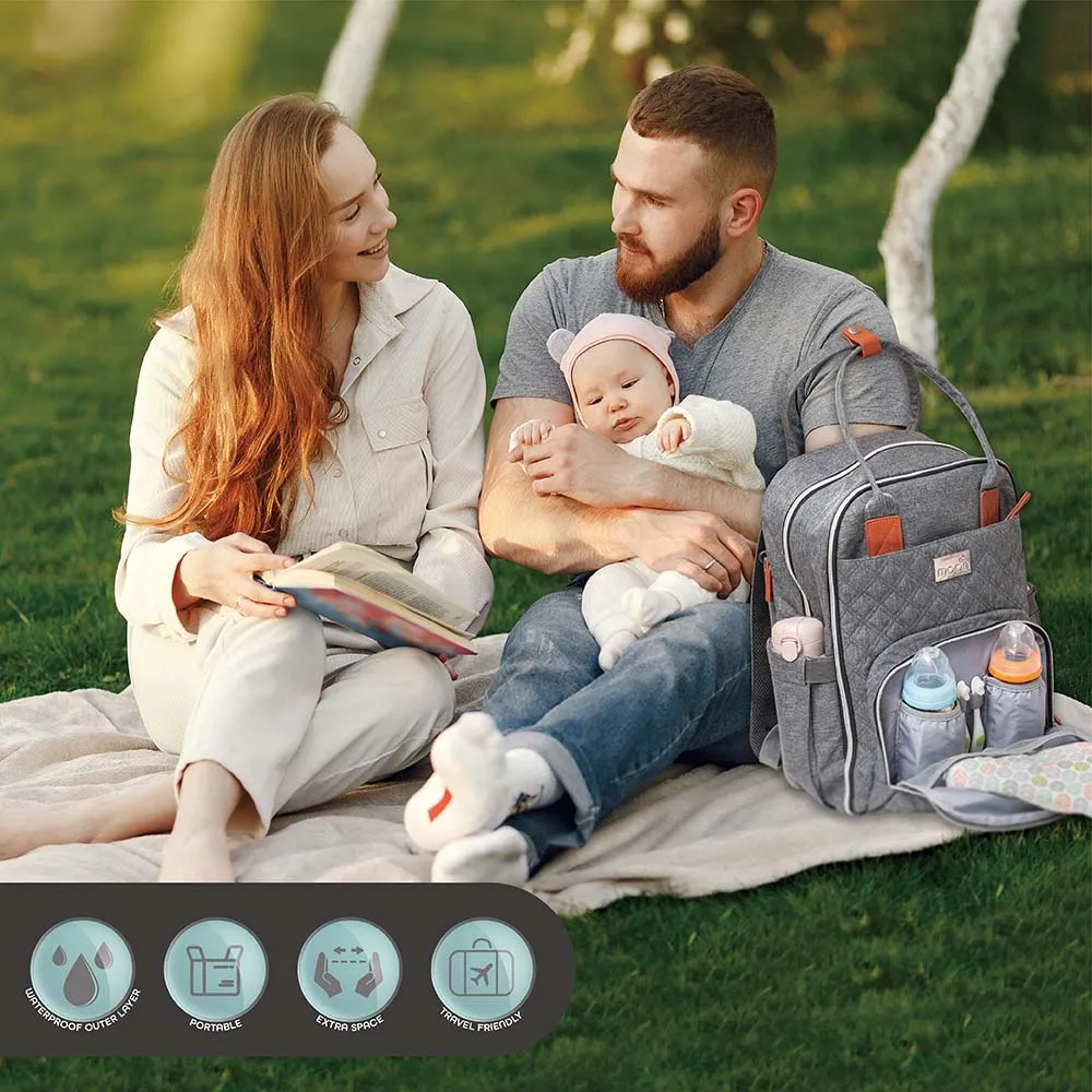 Moon Nutra Diaper Backpack (Grey Melange)