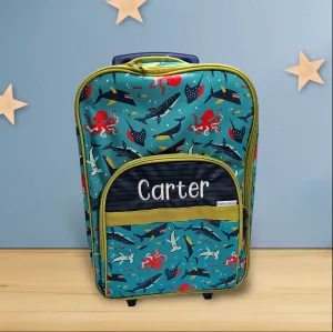 Ocean Print Personalised Luggage Bags