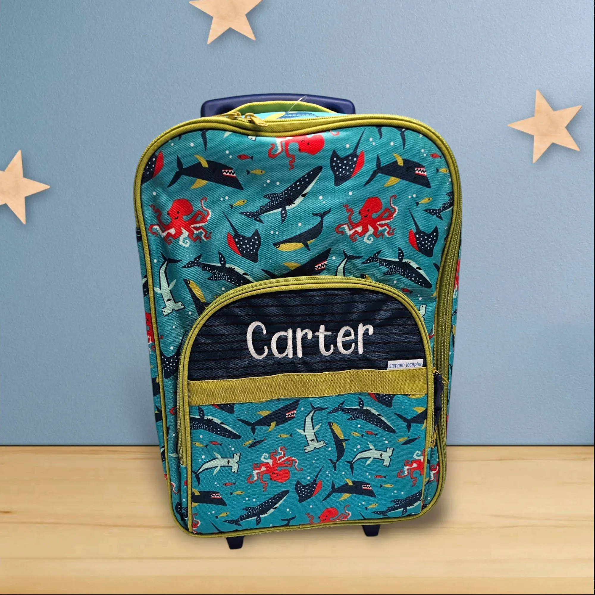 Ocean Print Personalised Luggage Bags