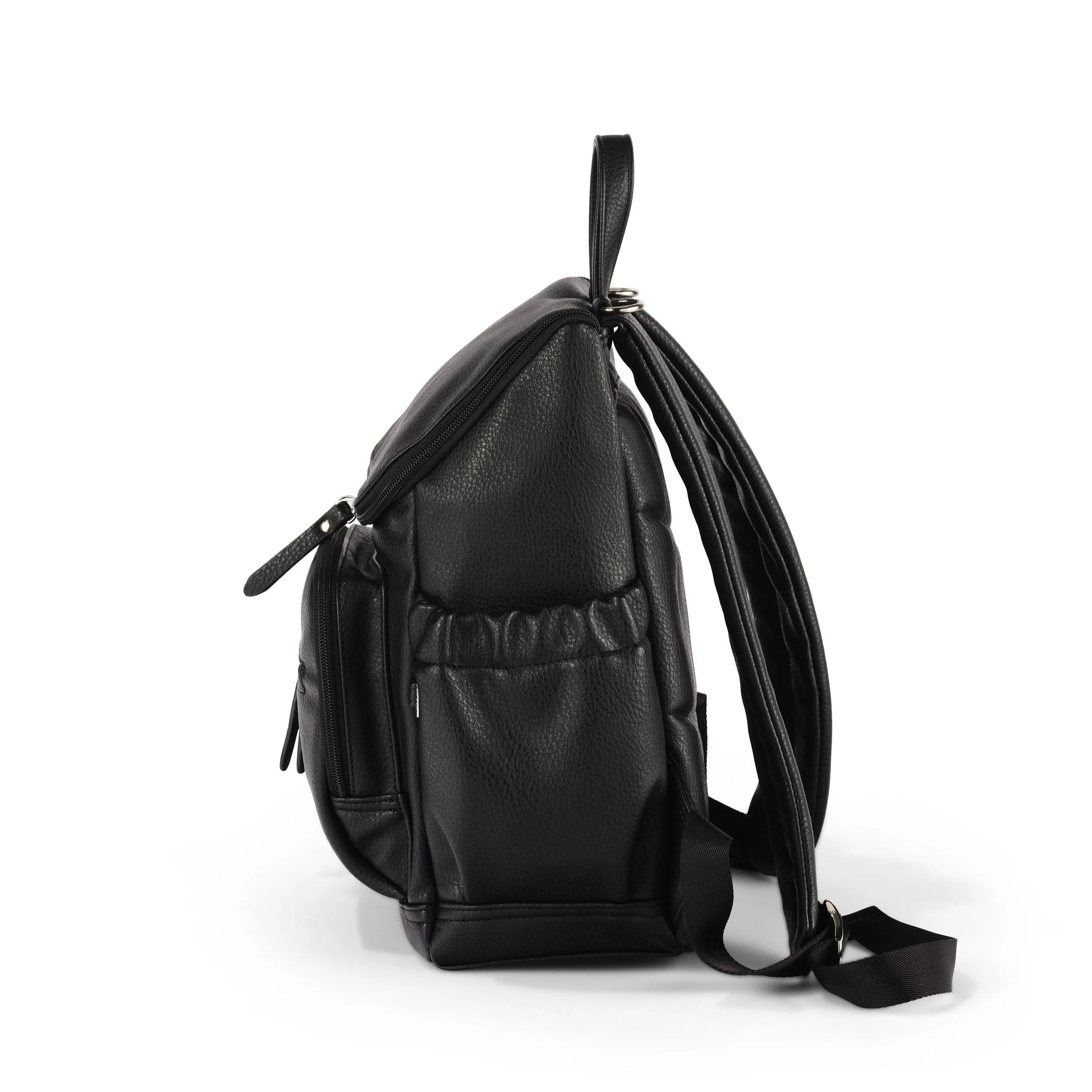 Oioi Mini Signature Backpack - Black Vegan Leather