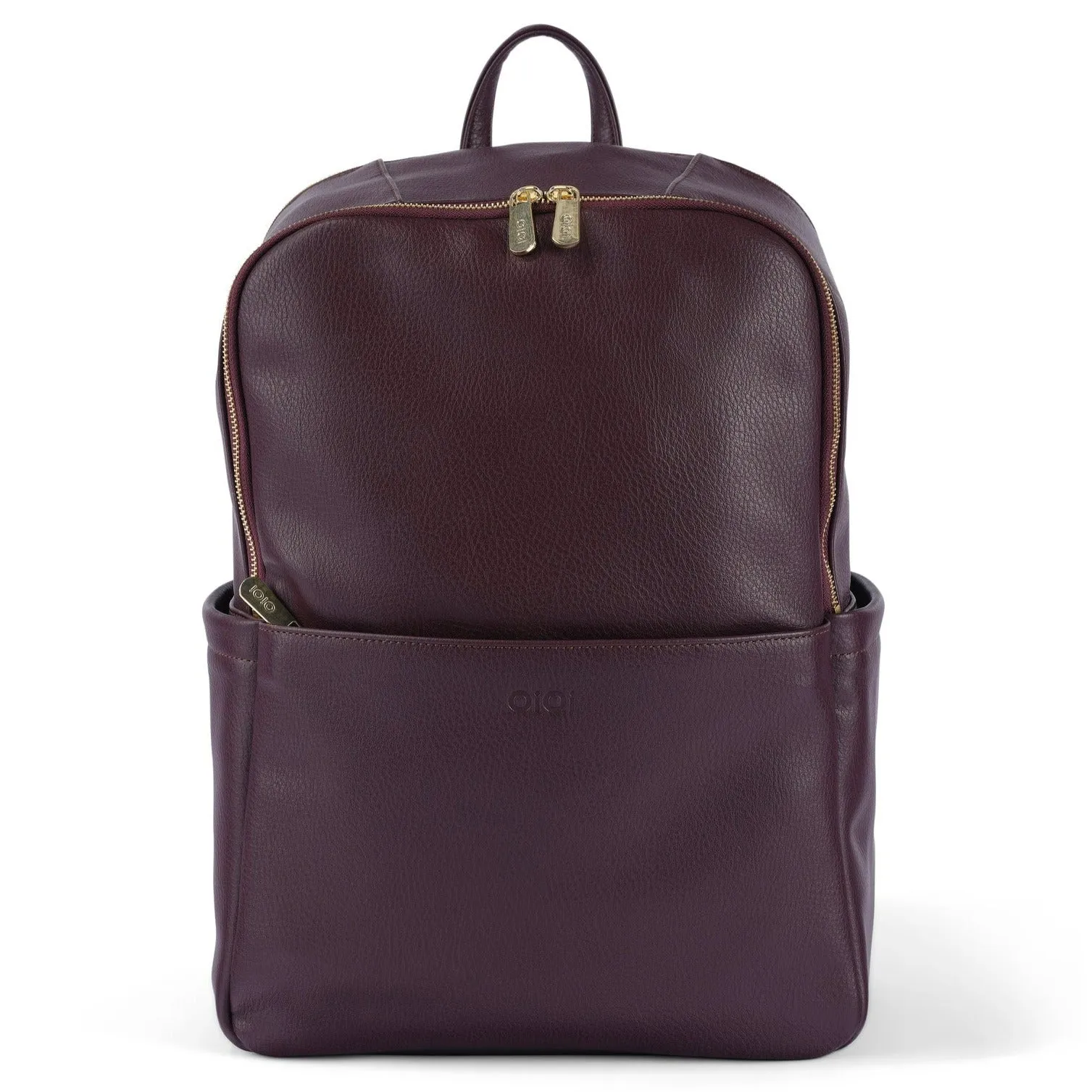 Oioi Multitasker Diaper Backpack - Mulberry Vegan Leather