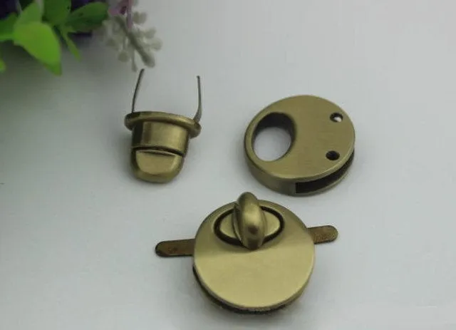 Round Twist Turn Purse Lock 25 mm 1" Metal Bag Clutch Wallet Closure Latch Making Locks Hardware Supplies Diy Wholesale Bulk