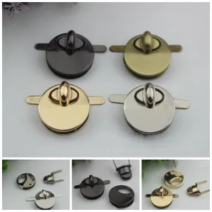 Round Twist Turn Purse Lock 25 mm 1" Metal Bag Clutch Wallet Closure Latch Making Locks Hardware Supplies Diy Wholesale Bulk