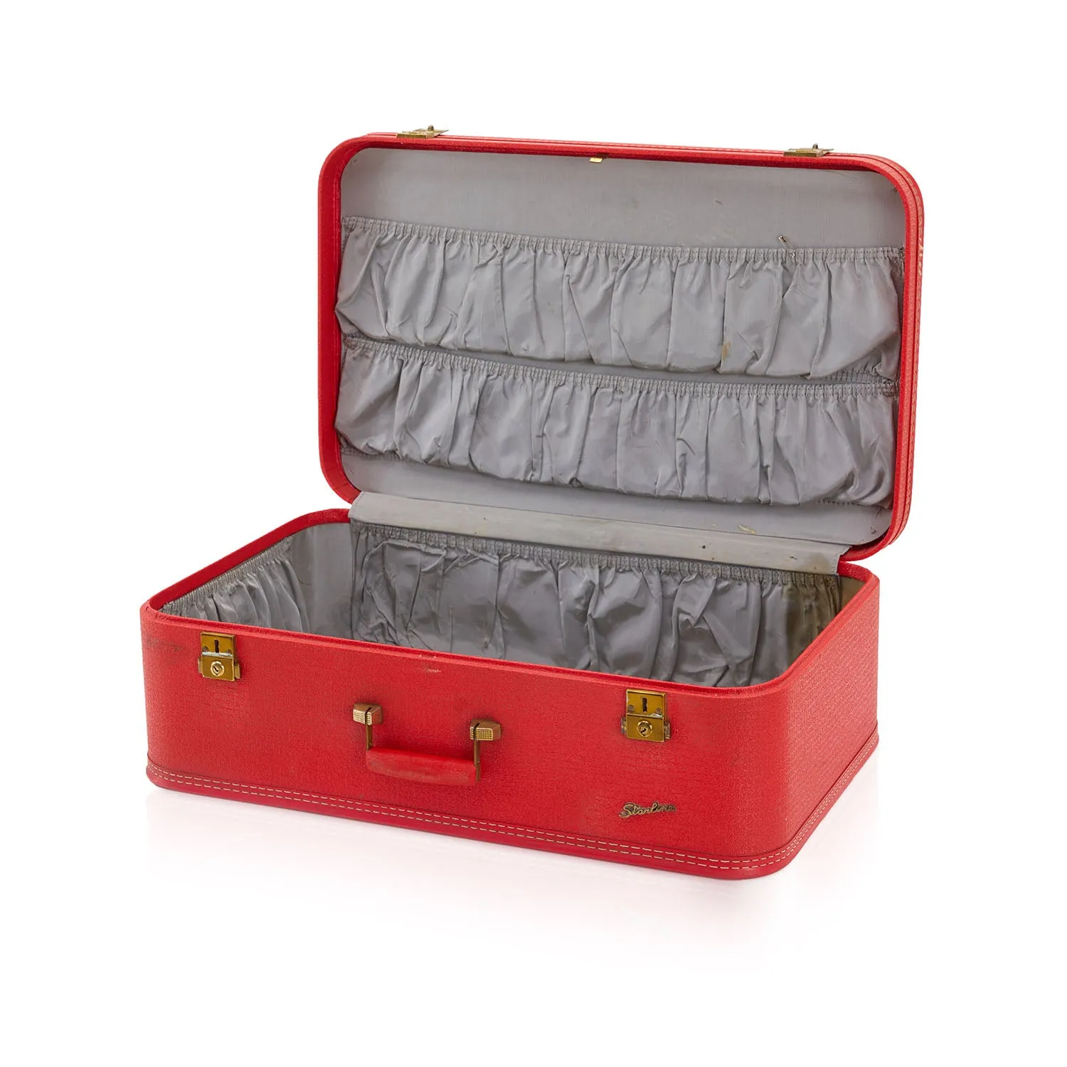 Set of 3 Mid Century Red Starline Suitcases
