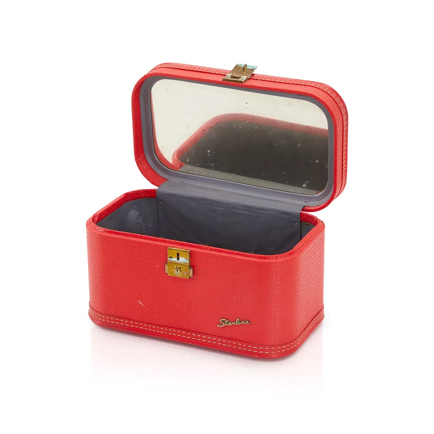 Set of 3 Mid Century Red Starline Suitcases