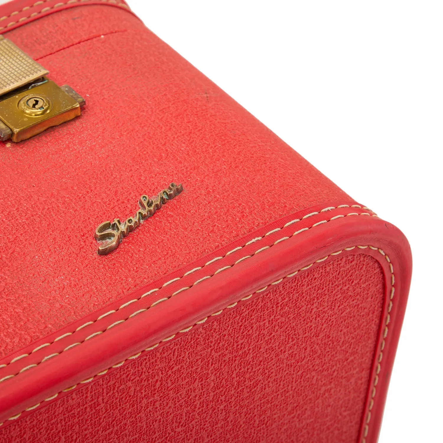 Set of 3 Mid Century Red Starline Suitcases