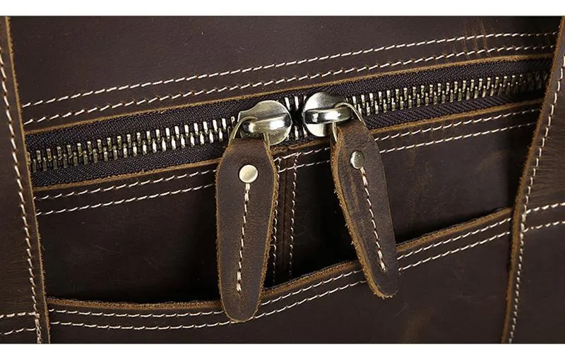 The Wainwright Weekender | Round  Vintage Leather Weekender