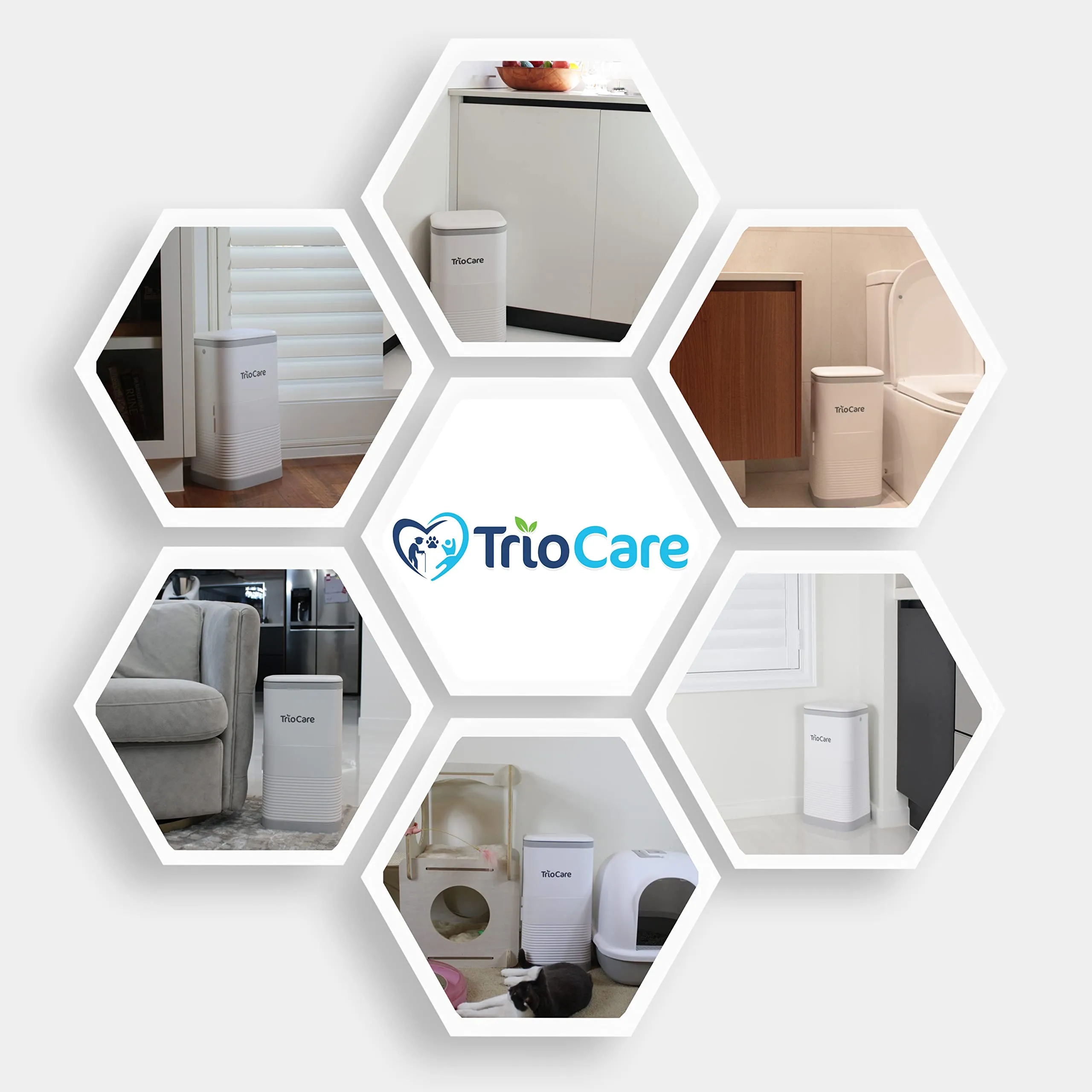 Triocare Diaper Pail Odor Locking White Bin 5292 Count Bags Modern Design