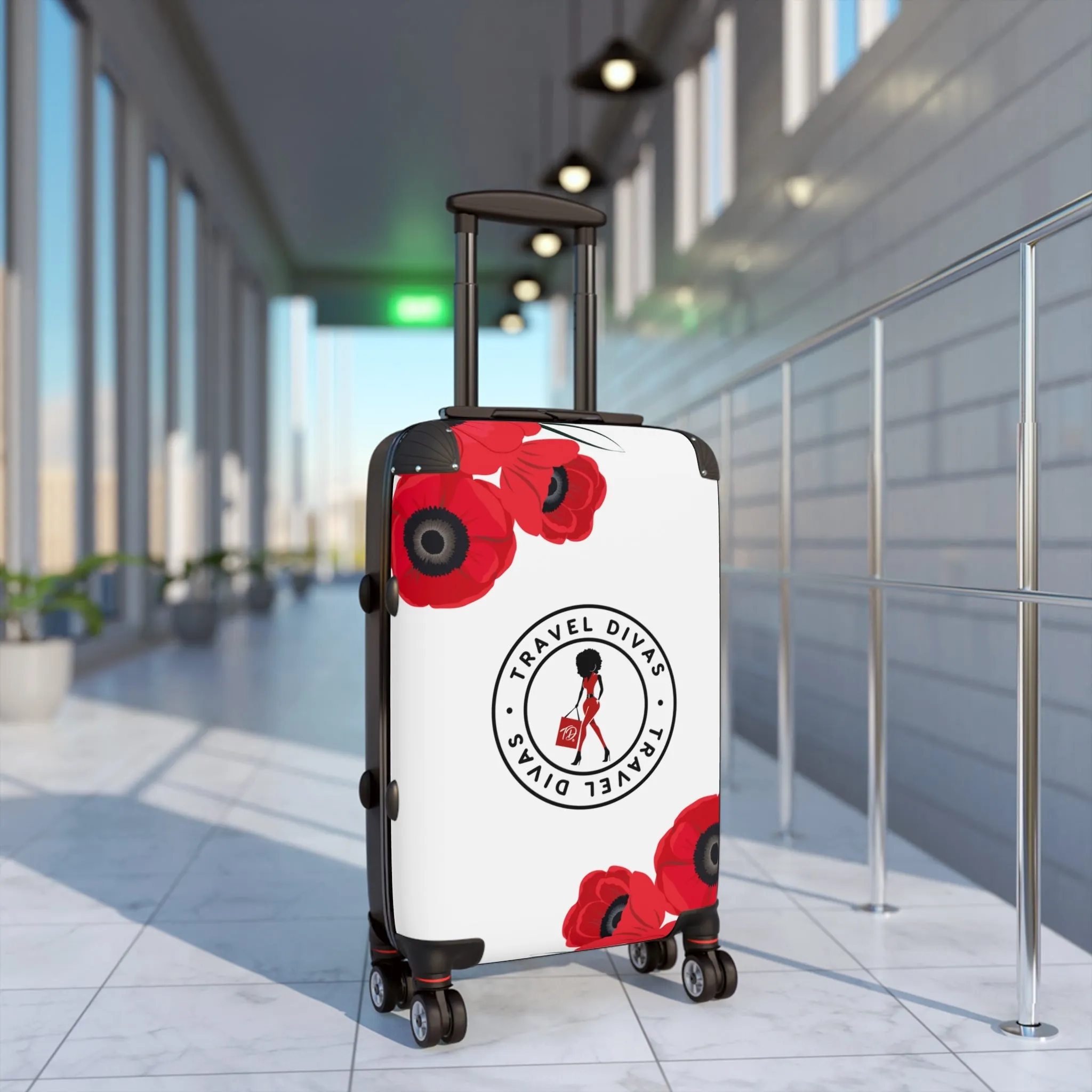 Tulips White Cities Suitcases