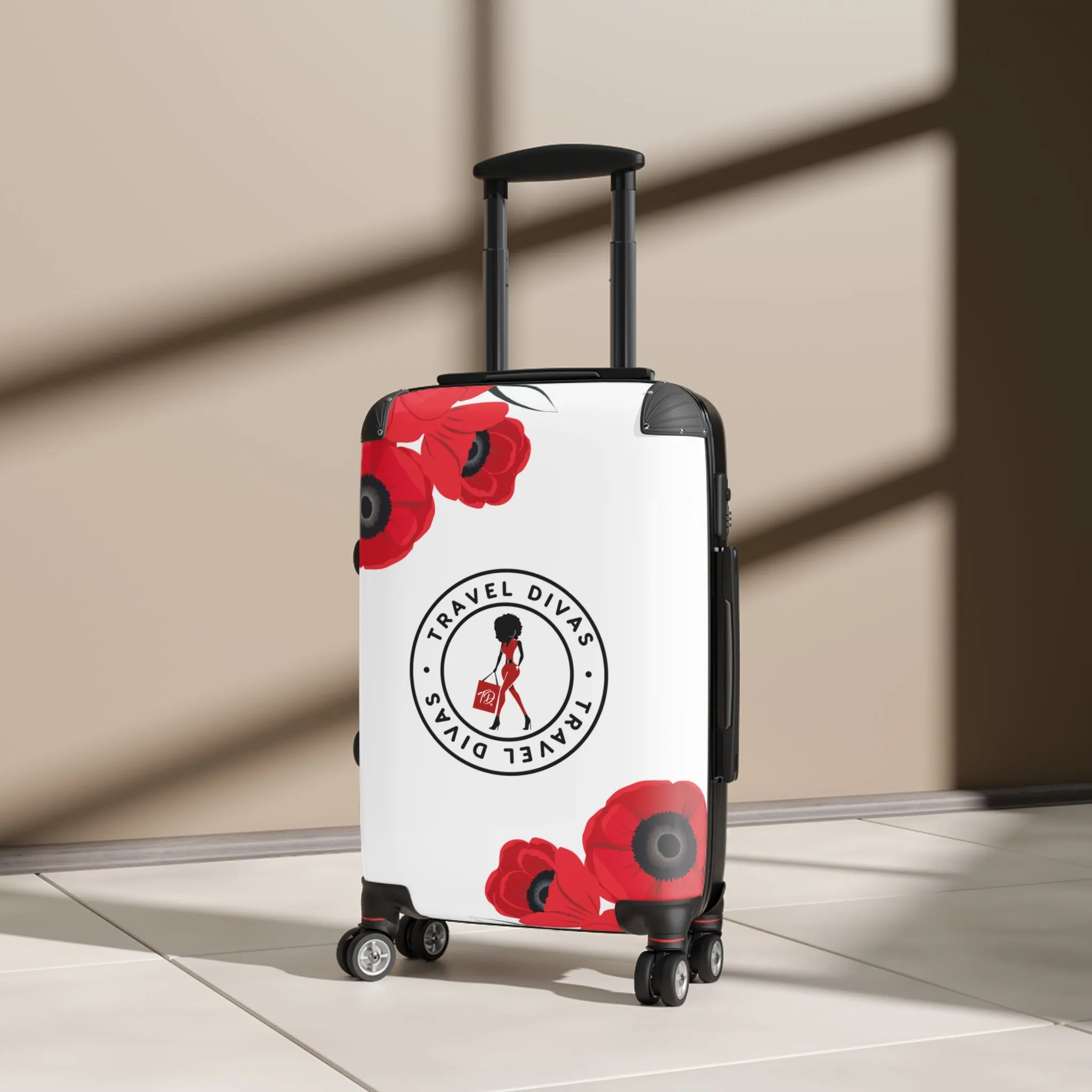 Tulips White Cities Suitcases