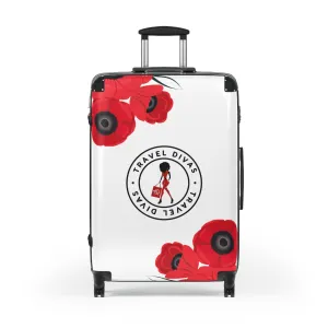 Tulips White Cities Suitcases