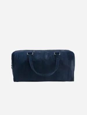 Vegan Cork Leather Weekend Bag | Blue