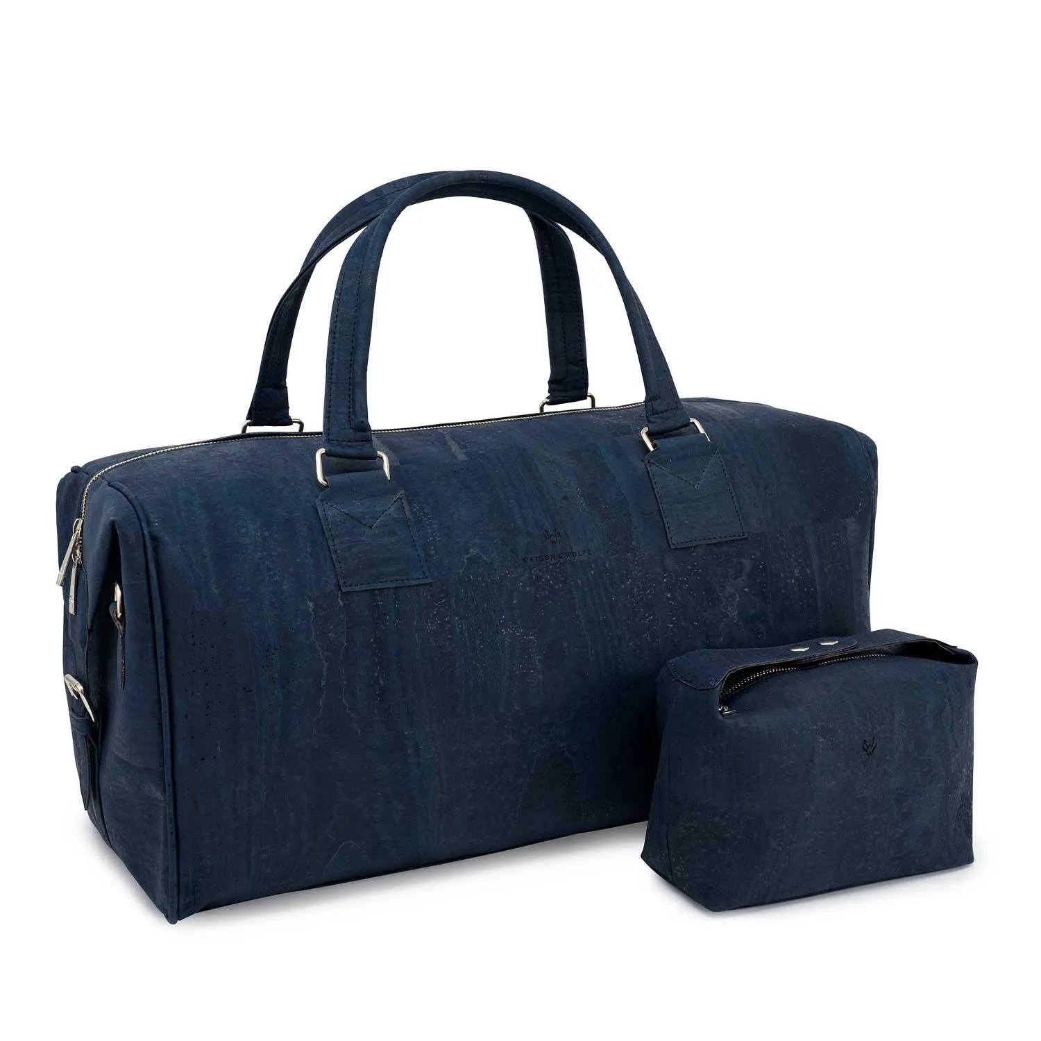 Vegan Cork Leather Weekend Bag | Blue