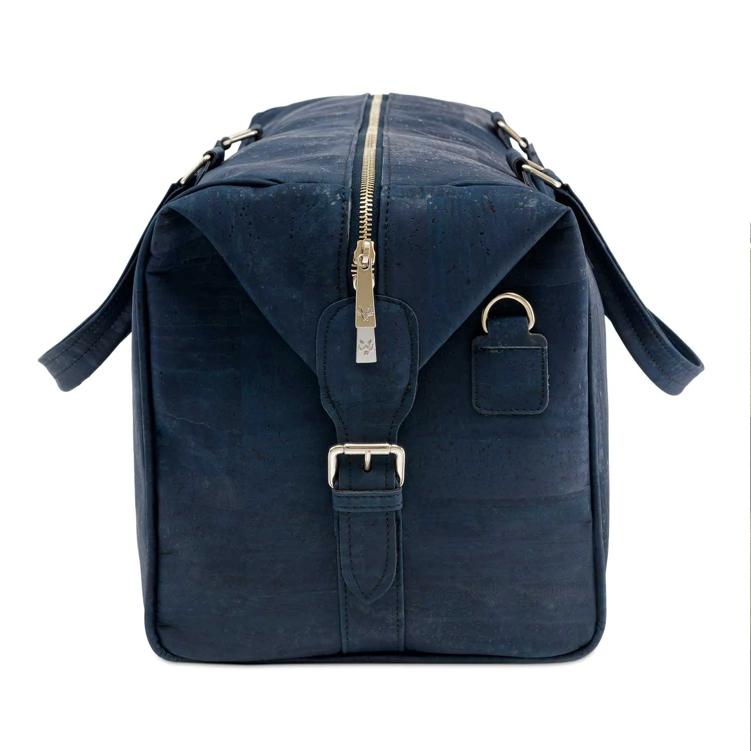 Vegan Cork Leather Weekend Bag | Blue