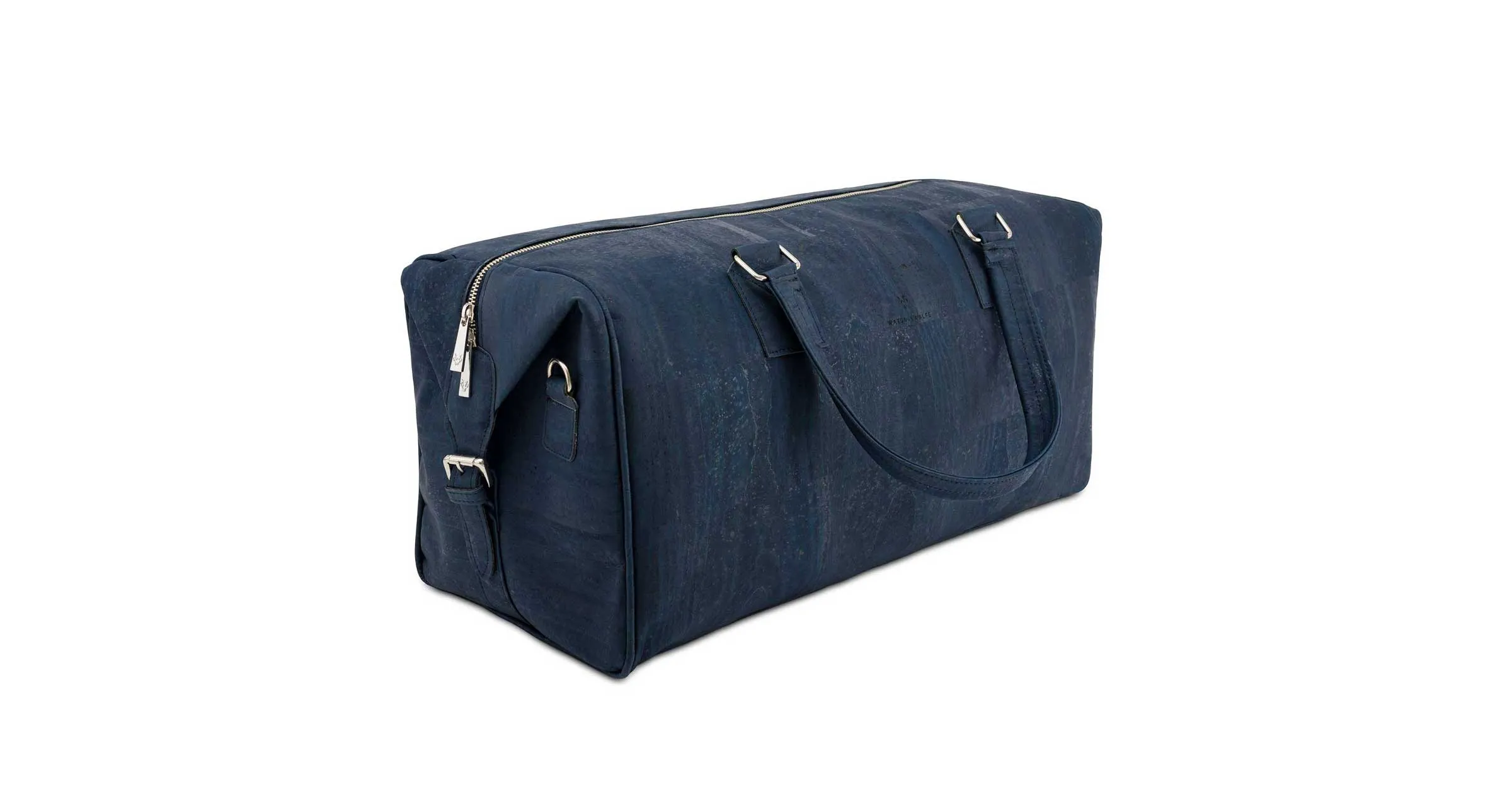 Vegan Cork Leather Weekend Bag | Blue