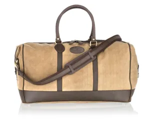 Woodland Leathers Beige Canvas Holdall